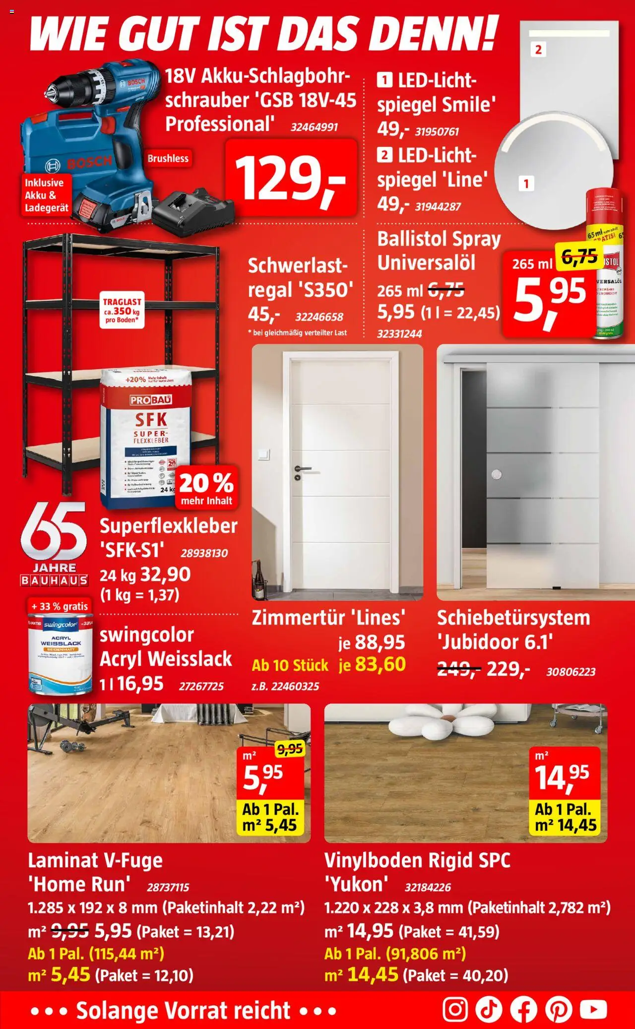 Bauhaus Prospekt 	 - gültig ab dem 10.08.2025 | Seite: 7 | Produkte: Bosch, Regal, Spiegel, Ladegerät
