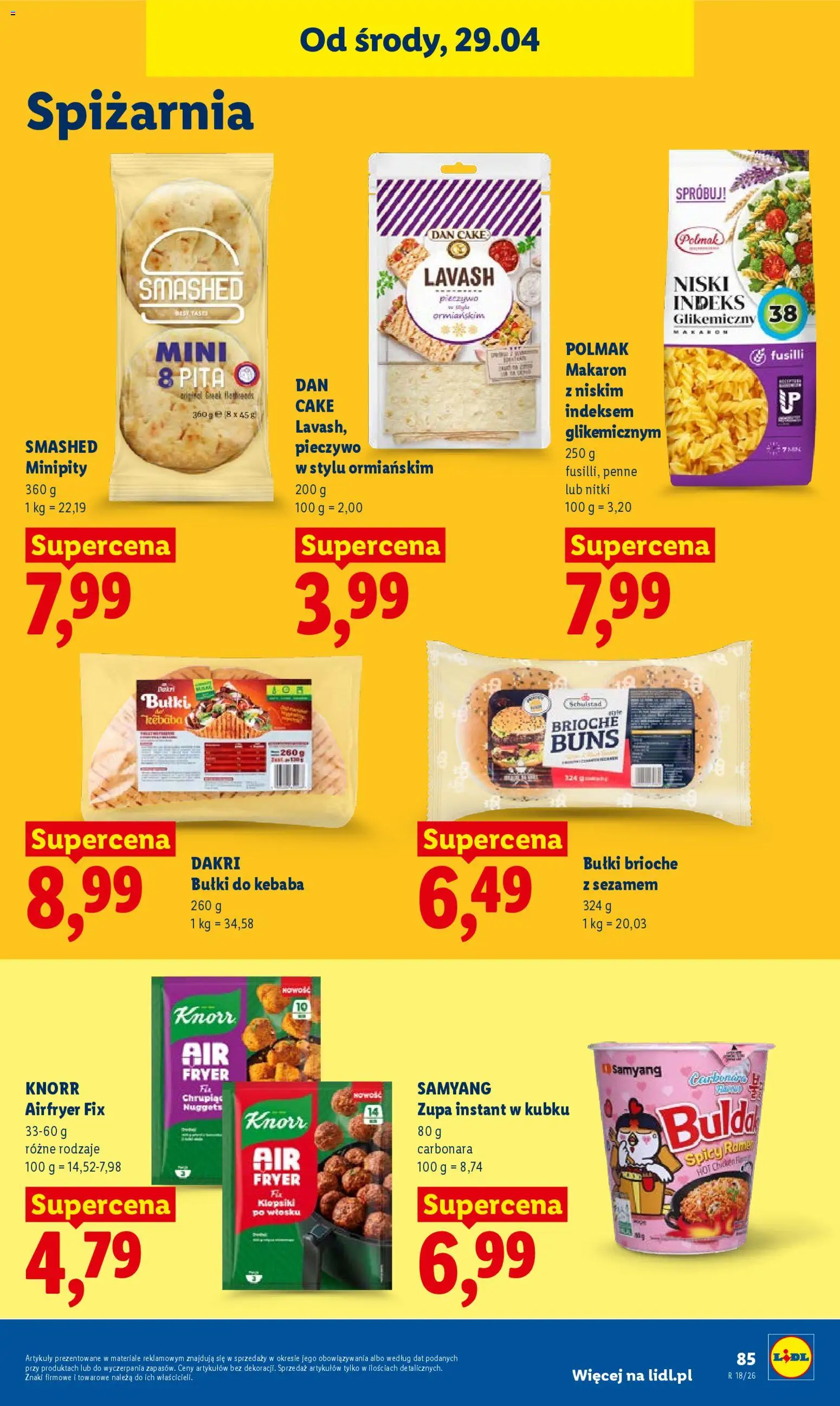 Lidl Polsko leták od 29.04.2026 | Strana: 87 | Produkty: Penne, Knorr, Airfryer