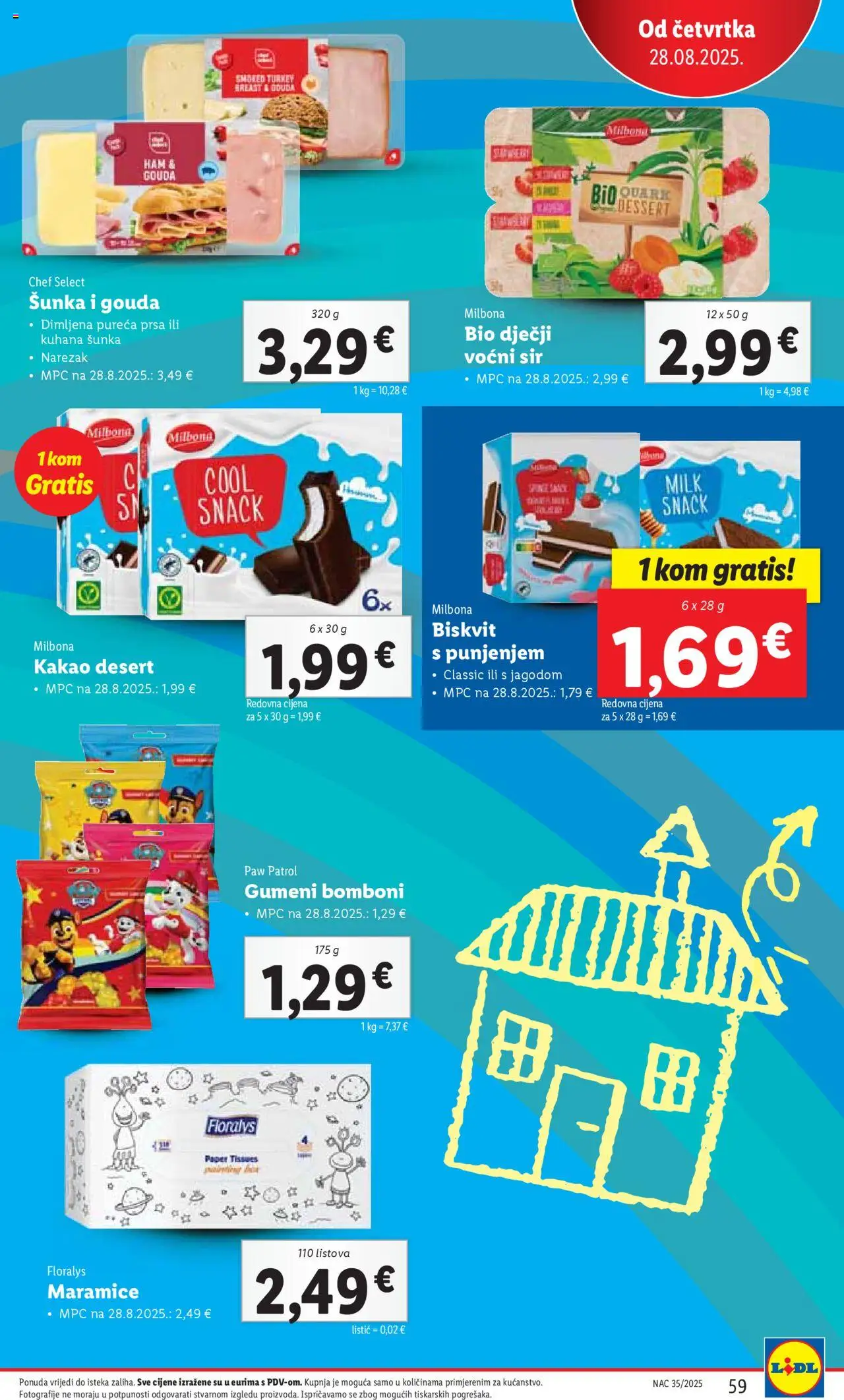 Lidl katalog | vrijedi od 25.08.2025 | Stranica: 59 | Proizvodi: Narezak, Bomboni, Kakao, Gouda