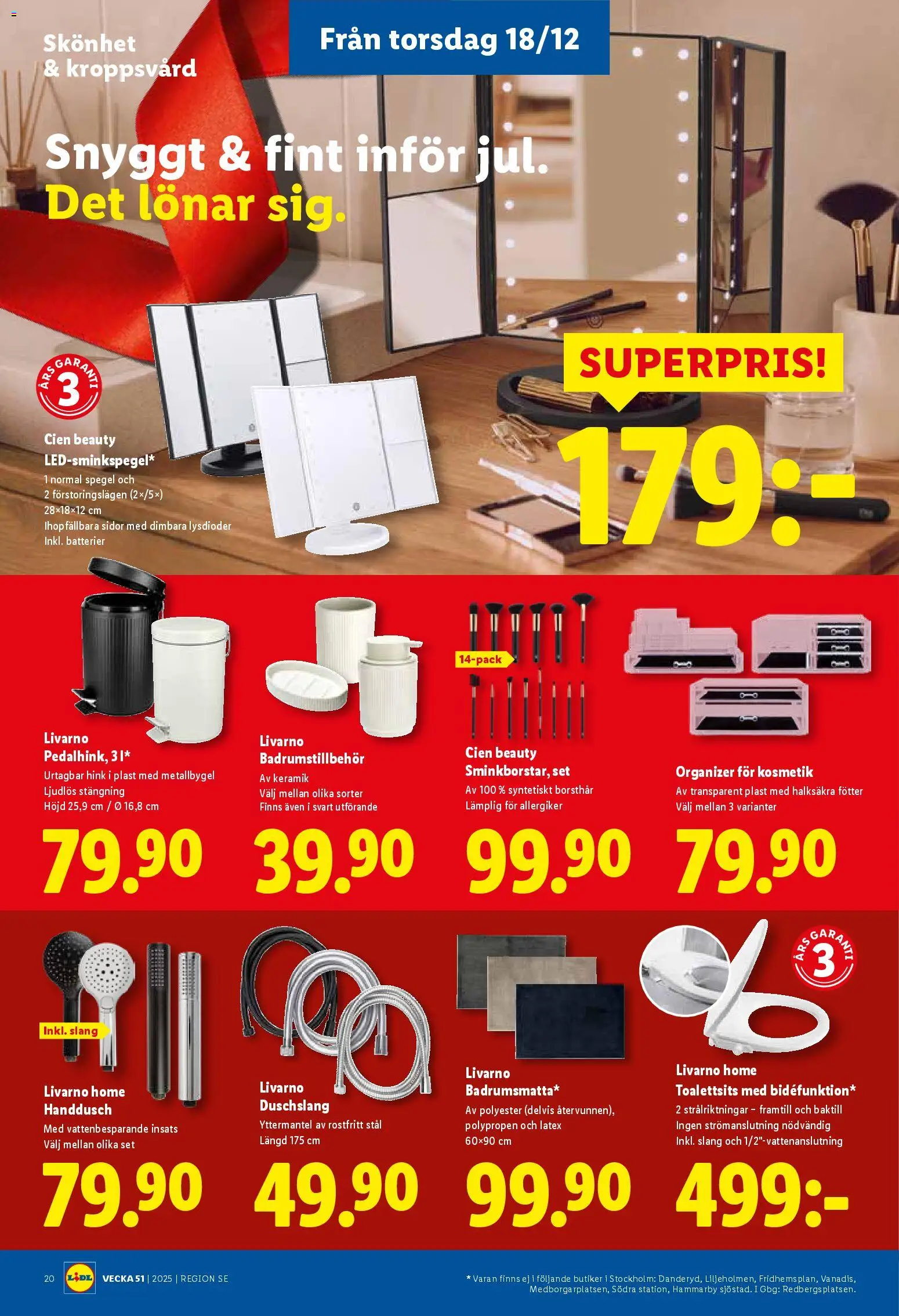 Lidl reklamblad aktuell från 15.12.2025 | Sida: 21 | Produkter: Batterier, Hink, Spegel, Set