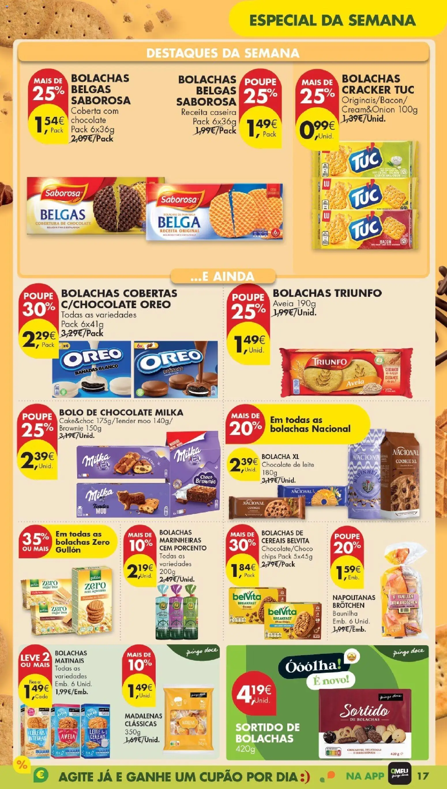 Pingo Doce Poupe Esta Semana Madeira │ válido de 17.02.2026 | Página: 17 | Produtos: Aveia, Leite, Manteiga, Chocolate