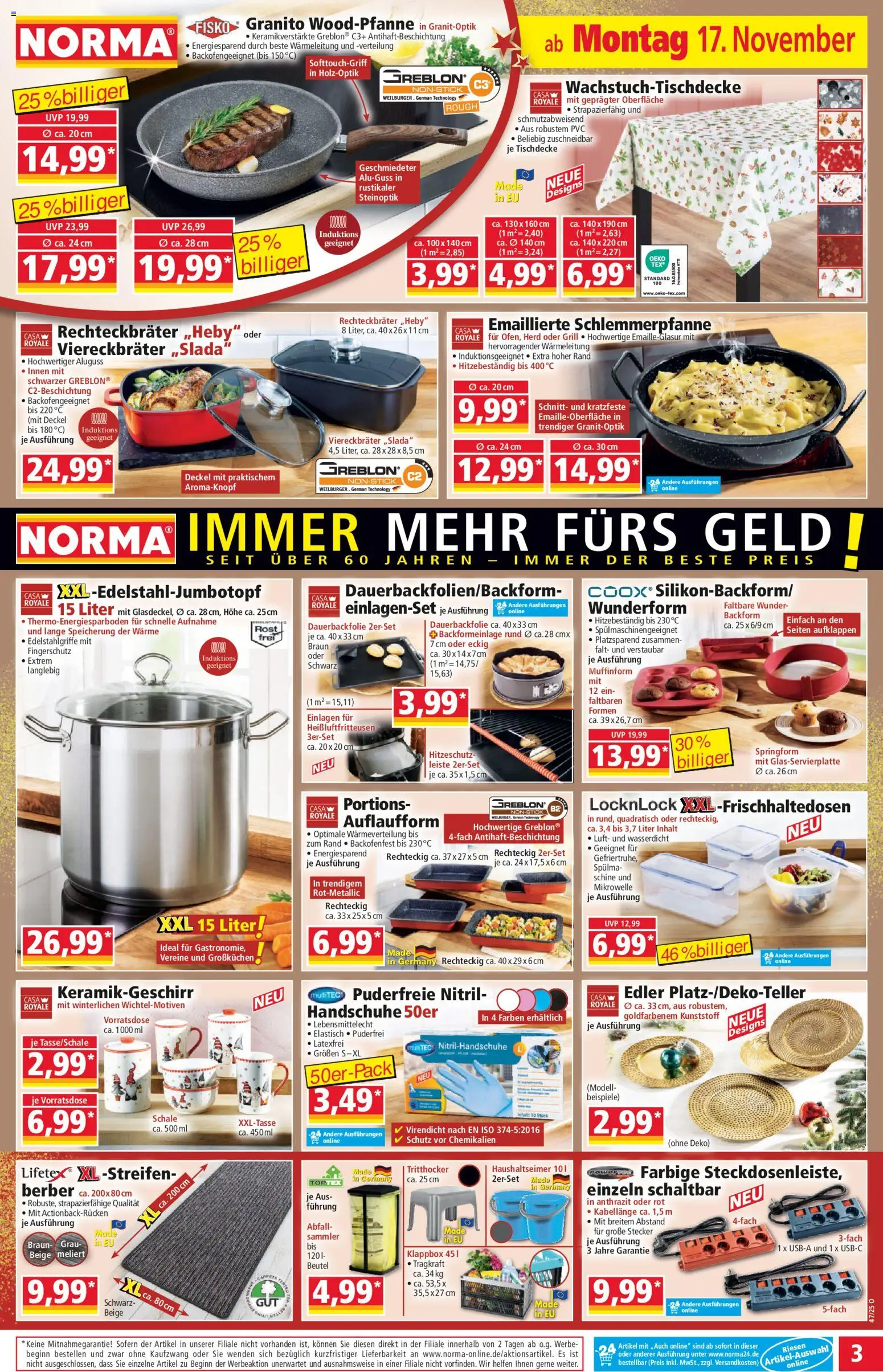 Norma - Black Friday – gültig ab 17.11.2025 | Seite: 3 | Produkte: Herd, Mikrowelle, Grill, Handschuhe
