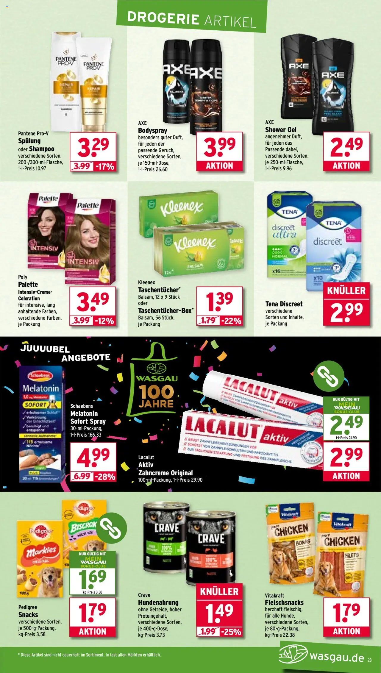Wasgau Prospekt 	 - gültig ab dem 25.08.2025 | Seite: 23 | Produkte: Shampoo, Spülung, Shower Gel, Pedigree