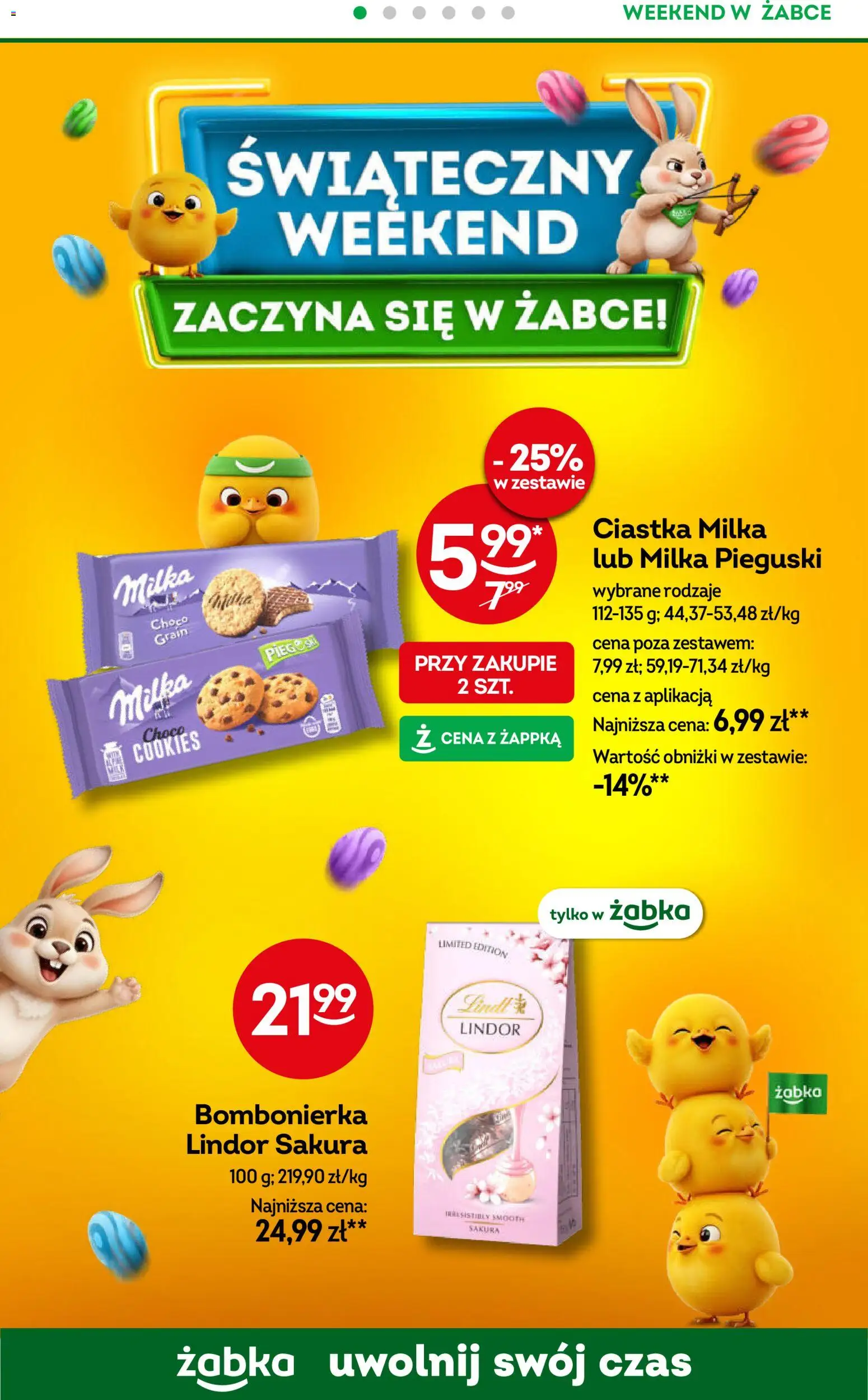 Żabka gazetka - Weekendowe promocje od 03.04.2026 | Strona: 2 | Produkty: Bombonierka, Milka, Ciastka