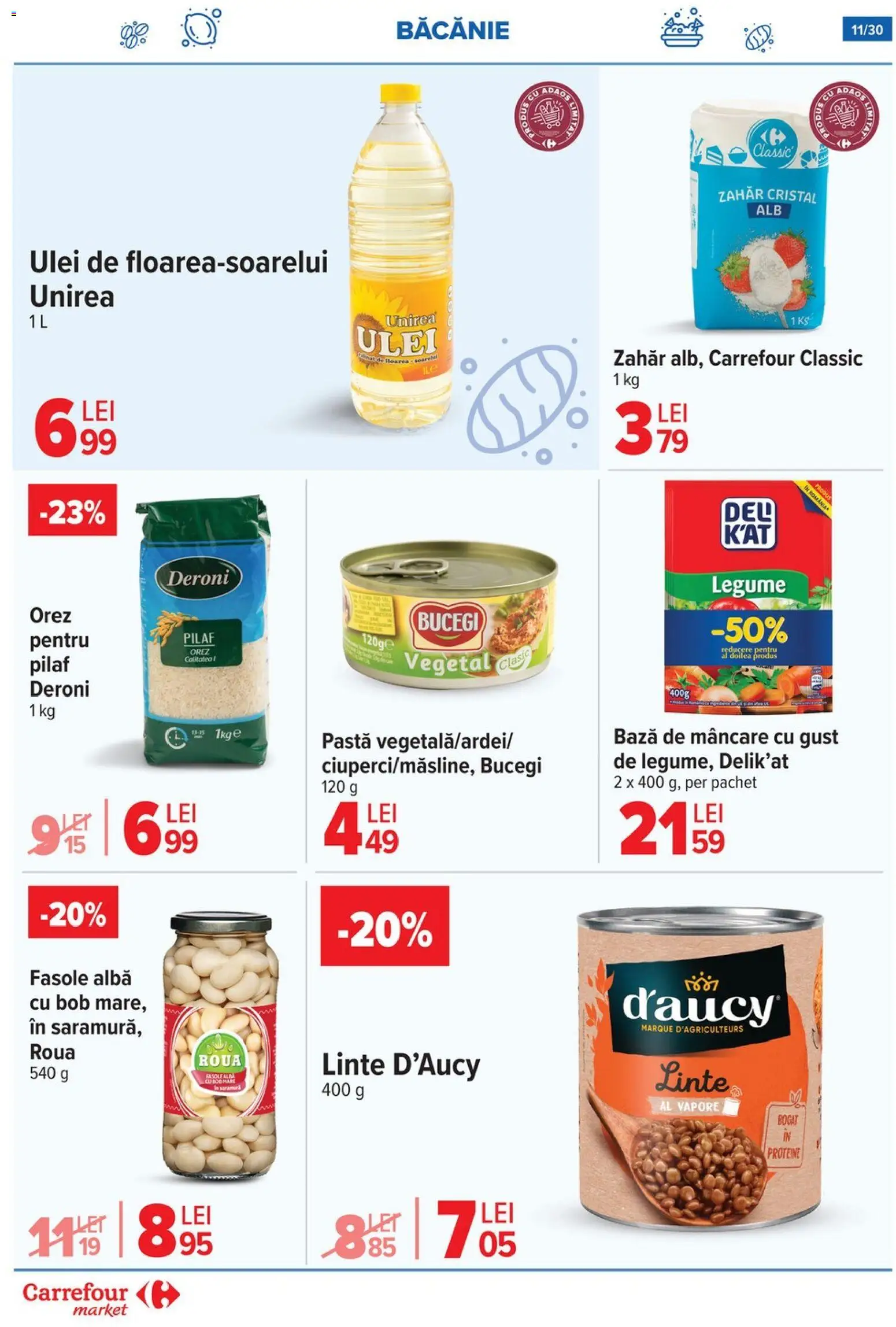 Noul catalog Carrefour – valabil de la 05.11.2025 | Pagină: 11 | Produse: Masaüstü kılıfı, Ulei, Legume, Zahăr