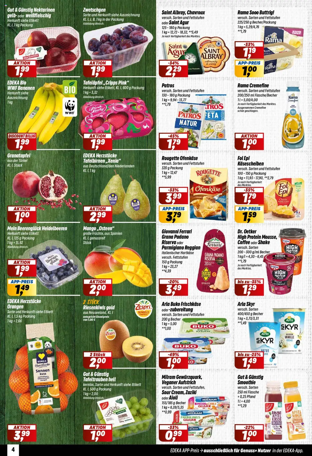 Simmel Prospekt 	 – gültig ab 22.09.2025 | Seite: 4 | Produkte: Rama, Orangen, Rougette ofenkase, Heidelbeeren