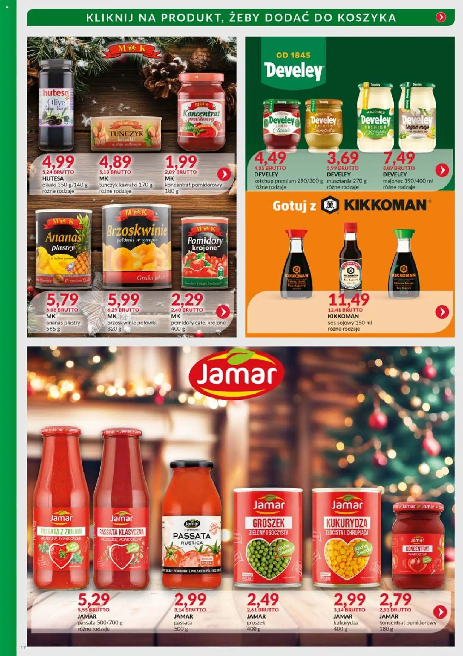 Eurocash Gazetka - Boże Narodzenia Kulinarka od 10.11.2025 | Strona: 17 | Produkty: Ketchup, Tuńczyk, Sos sojowy, Brzoskwinie