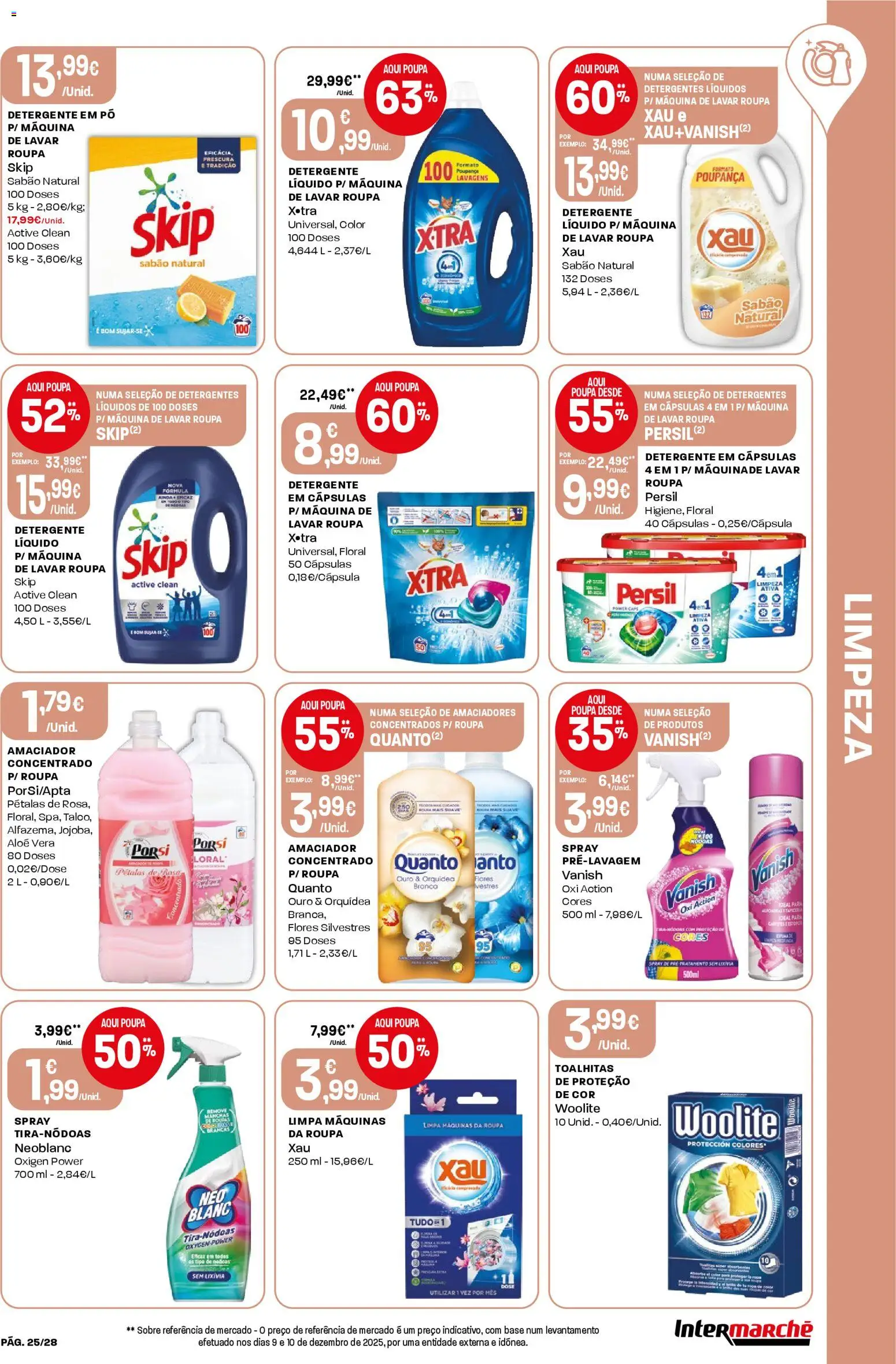 Intermarché Folheto Contact │ válido de 15.01.2026 | Página: 25 | Produtos: Máquina de lavar, Flores, Sabão, Base
