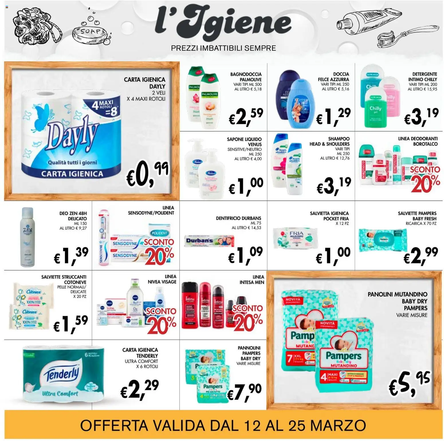 Volantino Coal del 12.03.2026 | Pagina: 21 | Prodotti: Carta igienica, Dentifricio, Detergente, Pampers