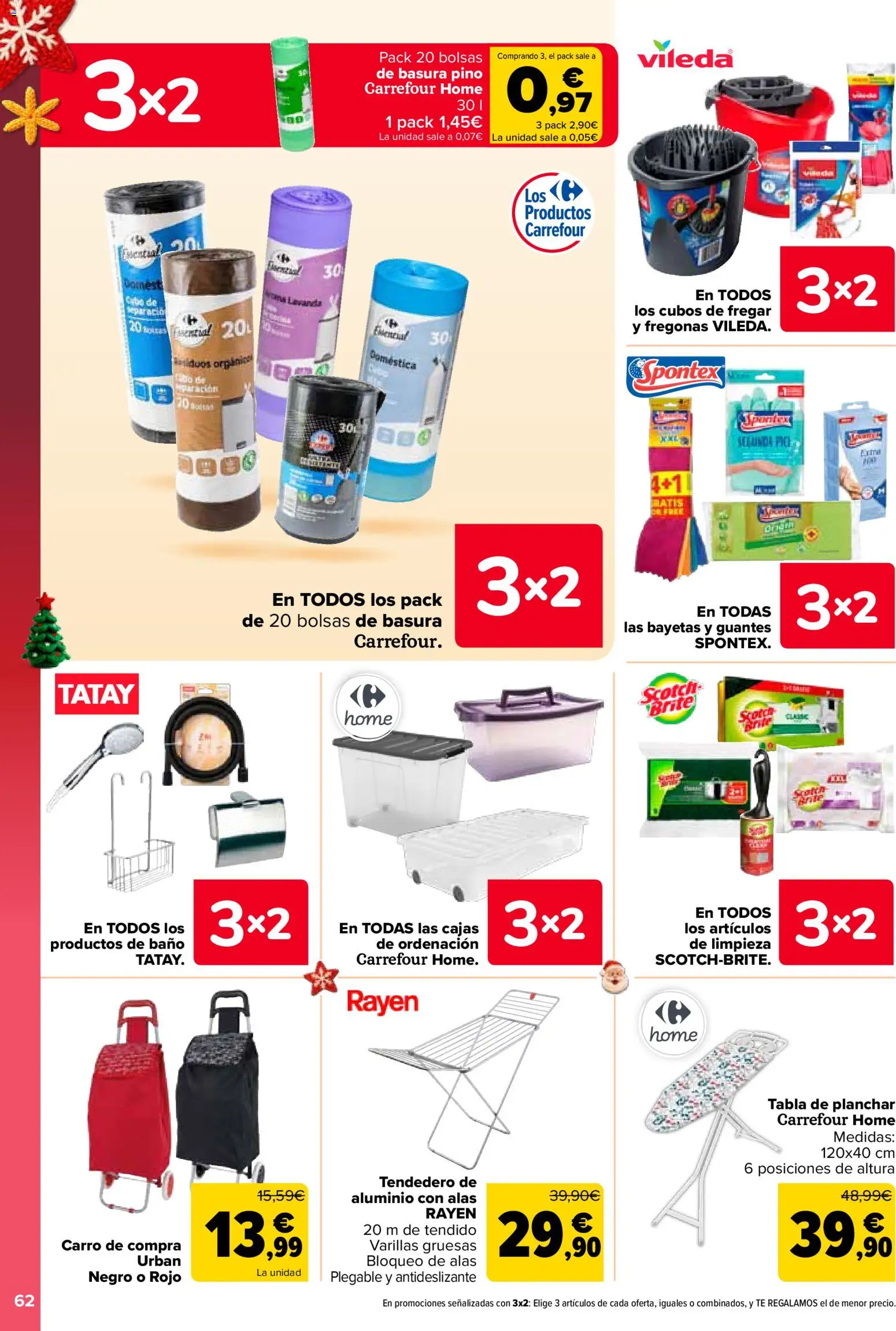 Carrefour folleto │ válido desde el 29.12.2025 | Página: 62 | Productos: Guantes, Tendedero, Tabla de planchar, Baño