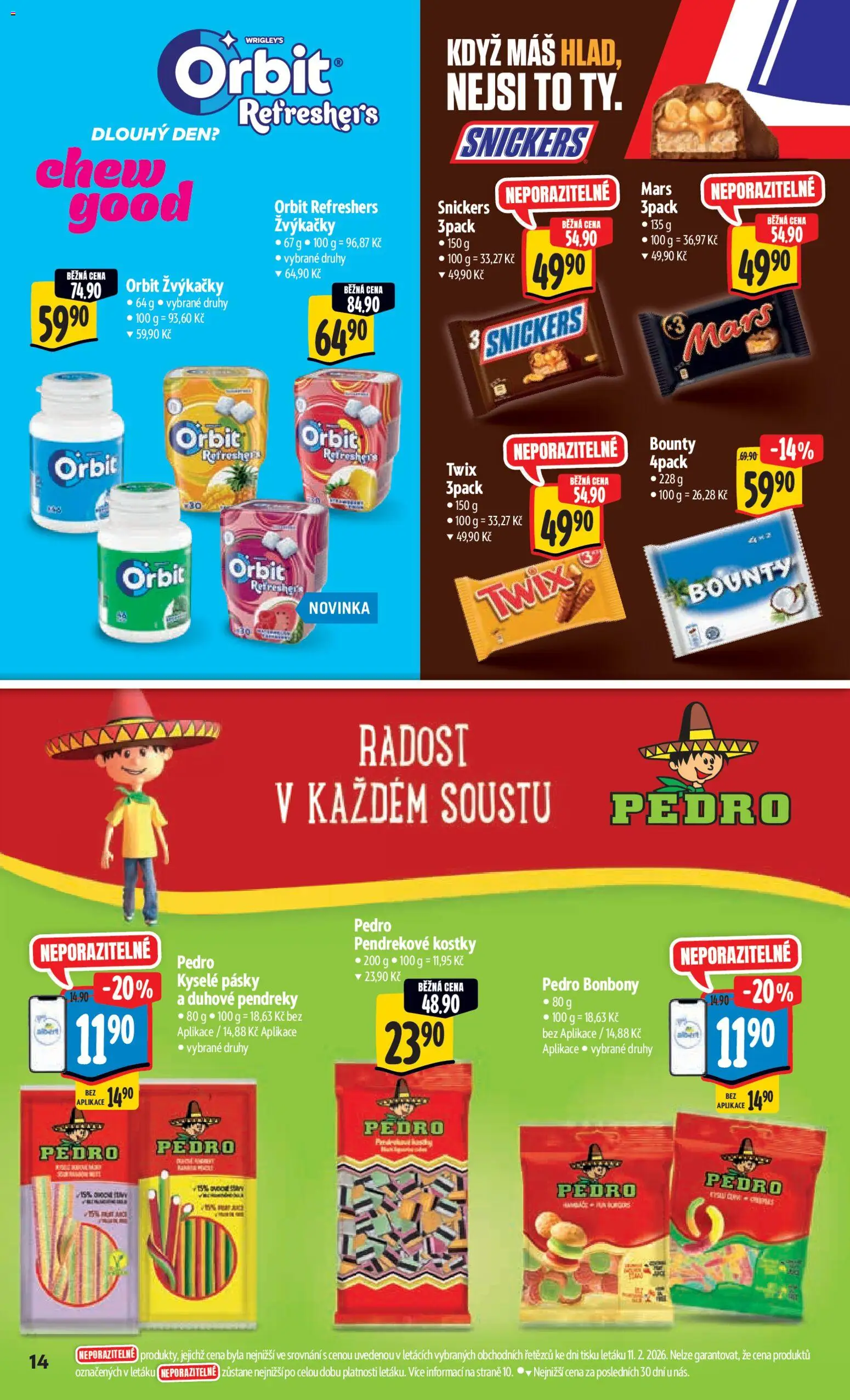 Albert leták - Hypermarket od 18.02.2026 | Strana: 22 | Produkty: Twix, Bonbóny, Kostky