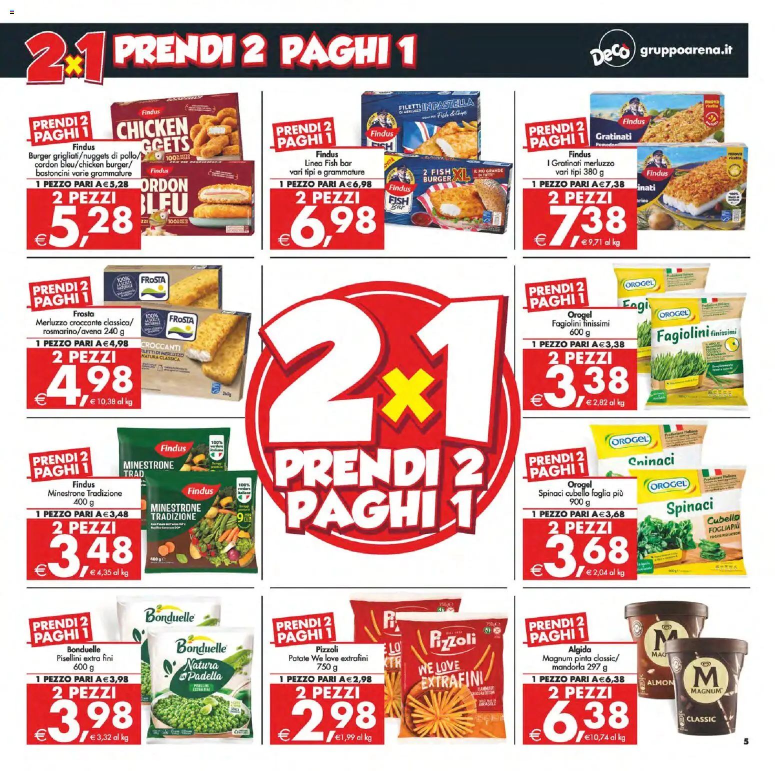 Volantino Decò del 06.03.2026 | Pagina: 5 | Prodotti: Merluzzo, Patate, Verdure, Spinaci