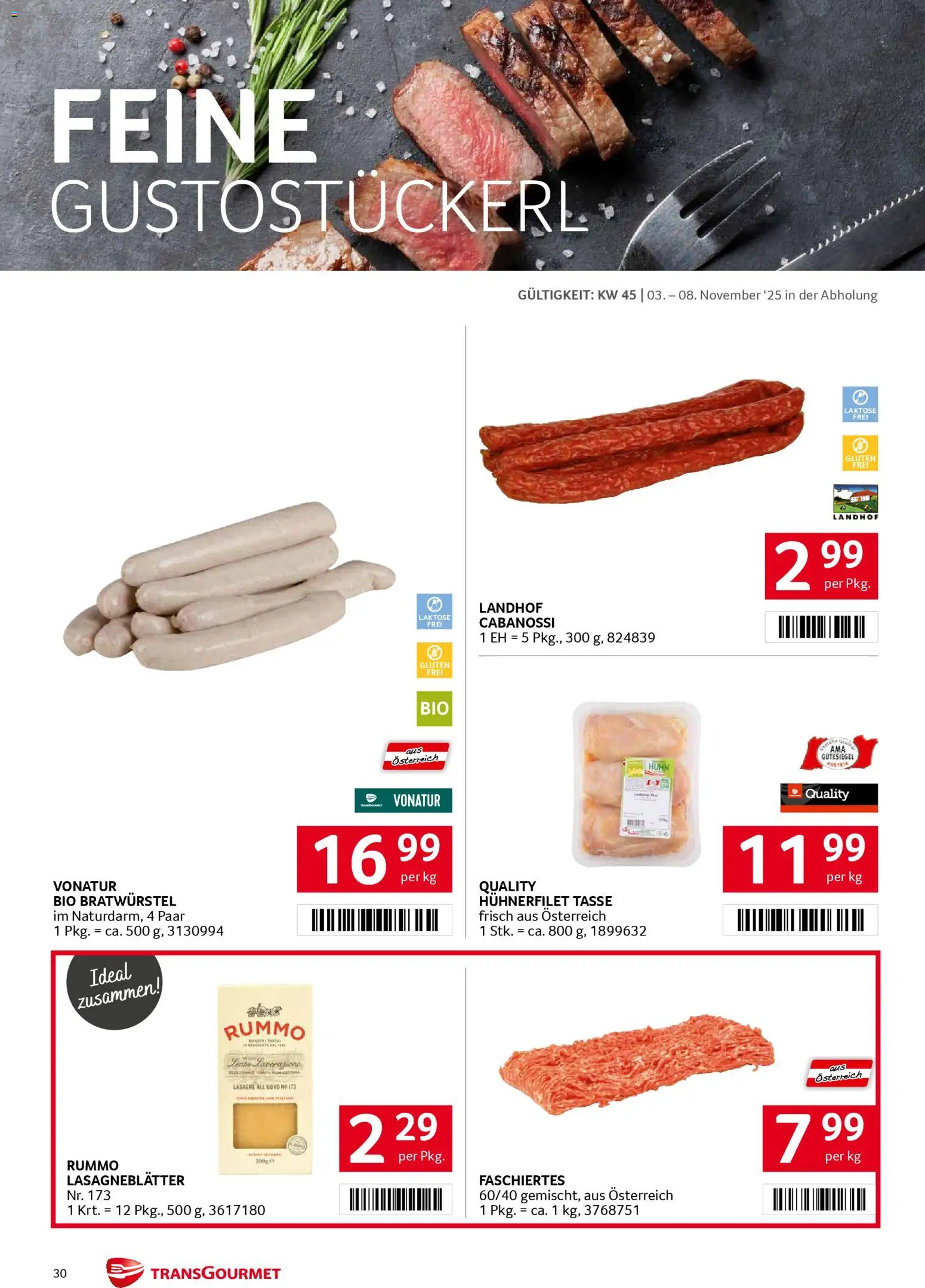Transgourmet Flugblatt gültig ab 03.11.2025 | Seite: 30
