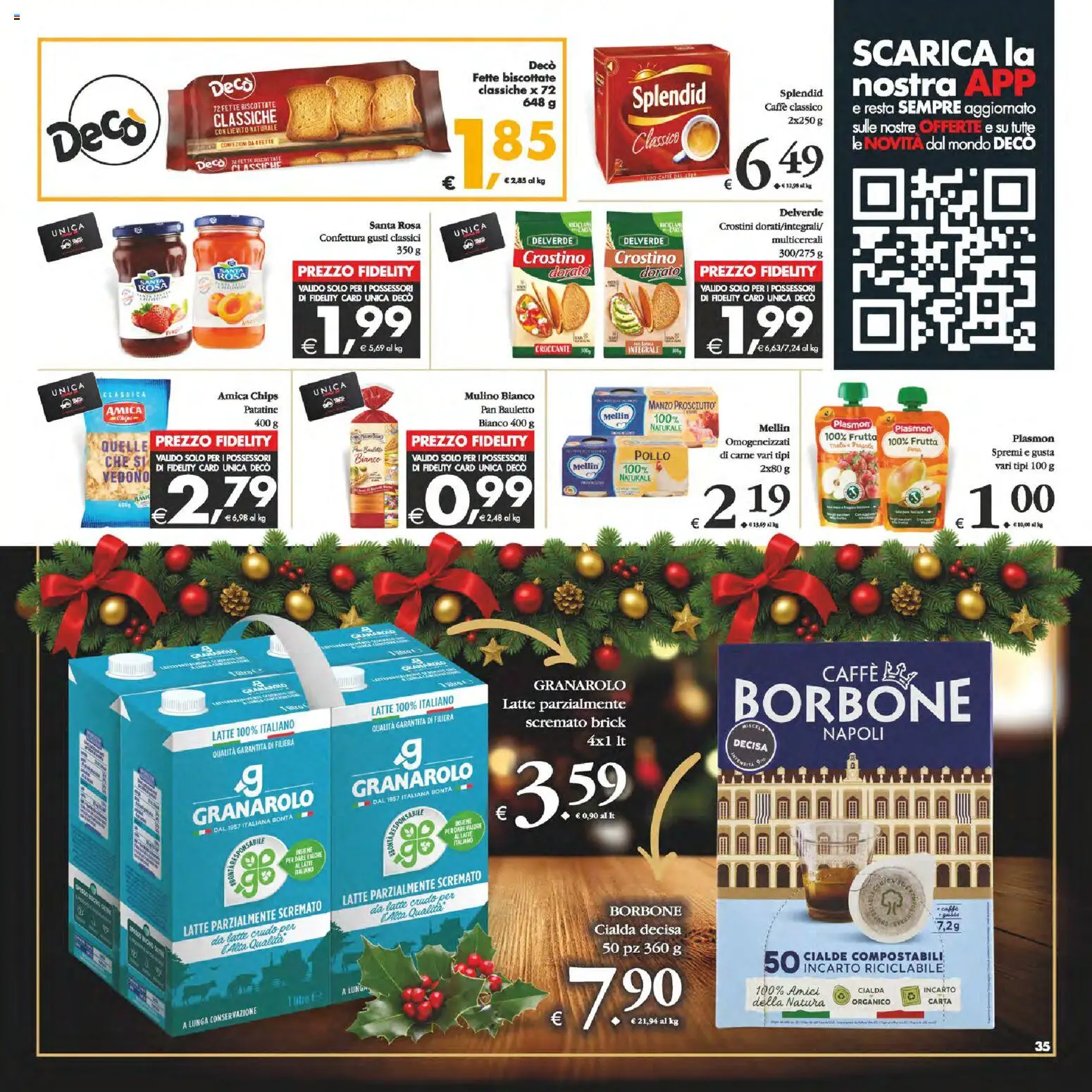 Volantino Decò del 16.12.2025 | Pagina: 35 | Prodotti: Manzo, Patatine, Crostini, Latte parzialmente scremato