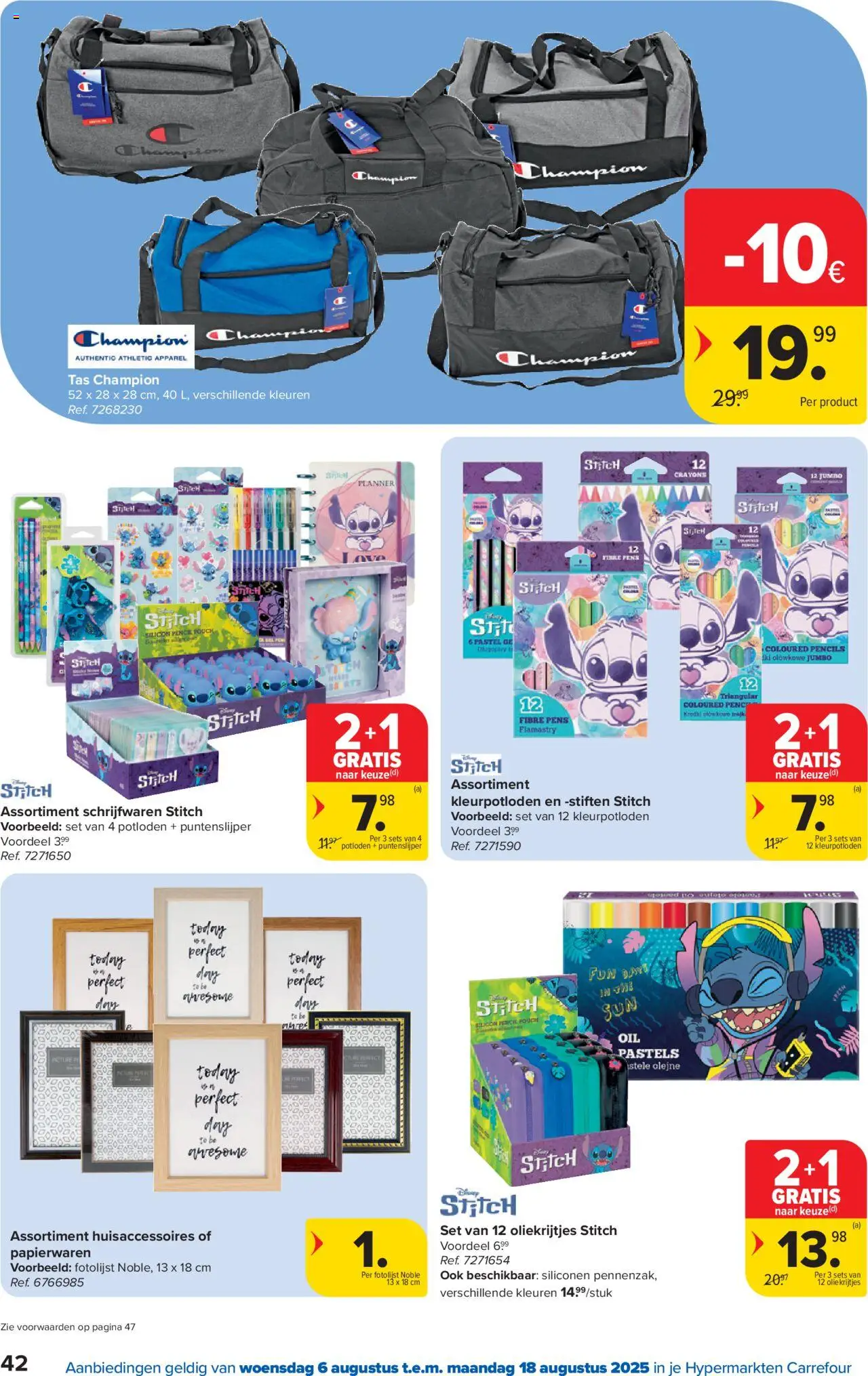  | Pagina: 42 | Producten: Ciseaux, Planner, Kleurpotloden, Olie