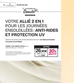 Stanhome - Prévisualisation de CRÈME ANTI-RIDES SPF 30 40 ml, Anti-wrinkle cream with SPF 30, contains hyaluronic acid and aloe vera bio. valide à partir de 20.10.2025 | Page: 60 | Produits: Crème