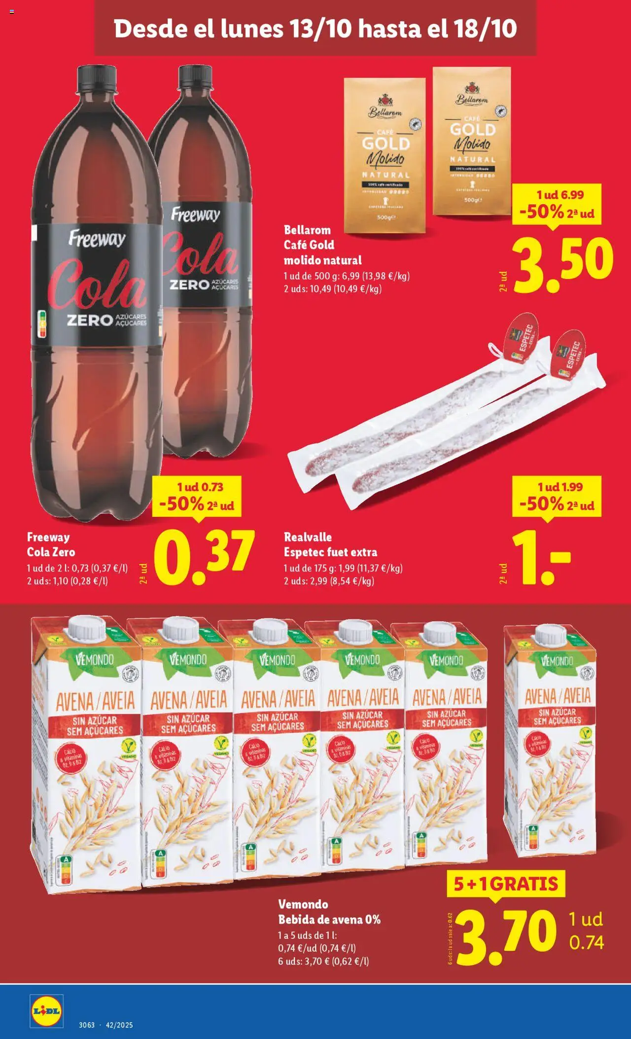 Lidl - Almassora │ válido desde el 13.10.2025 | Página: 4 | Productos: Café, Bebida de avena