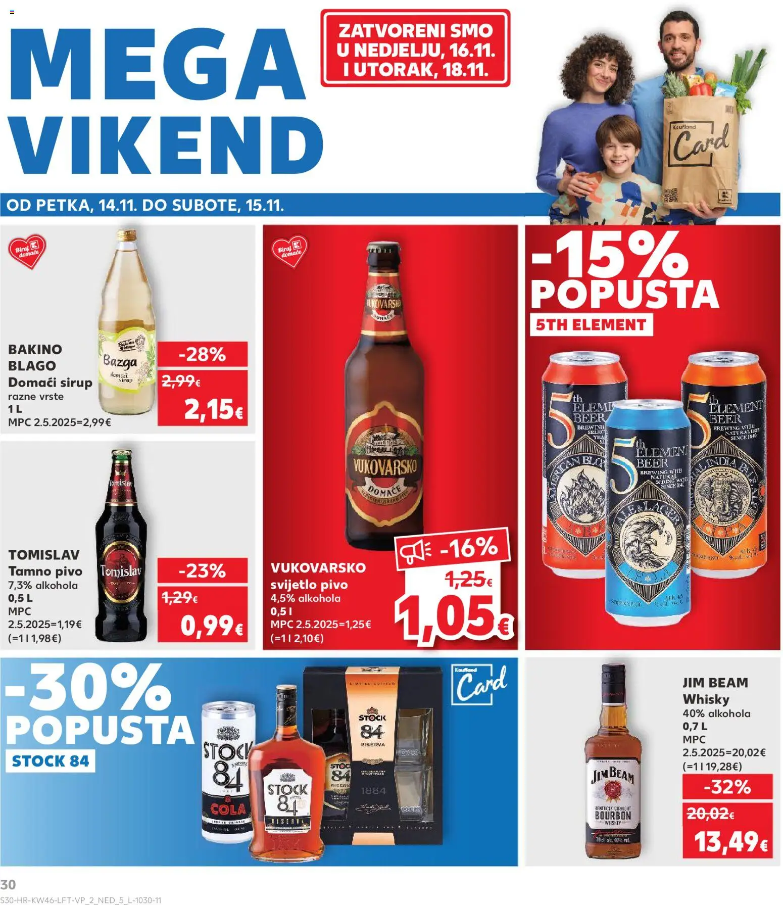 Kaufland katalog | vrijedi od 12.11.2025 | Stranica: 30 | Proizvodi: Pivo, Whisky, Sirup