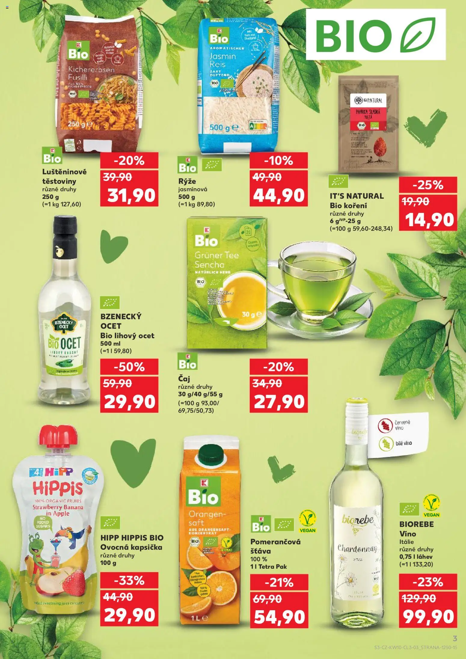 Kaufland leták - Chomutov od 04.03.2026 | Strana: 3 | Produkty: Ocet, Těstoviny, Paprika, Láhev