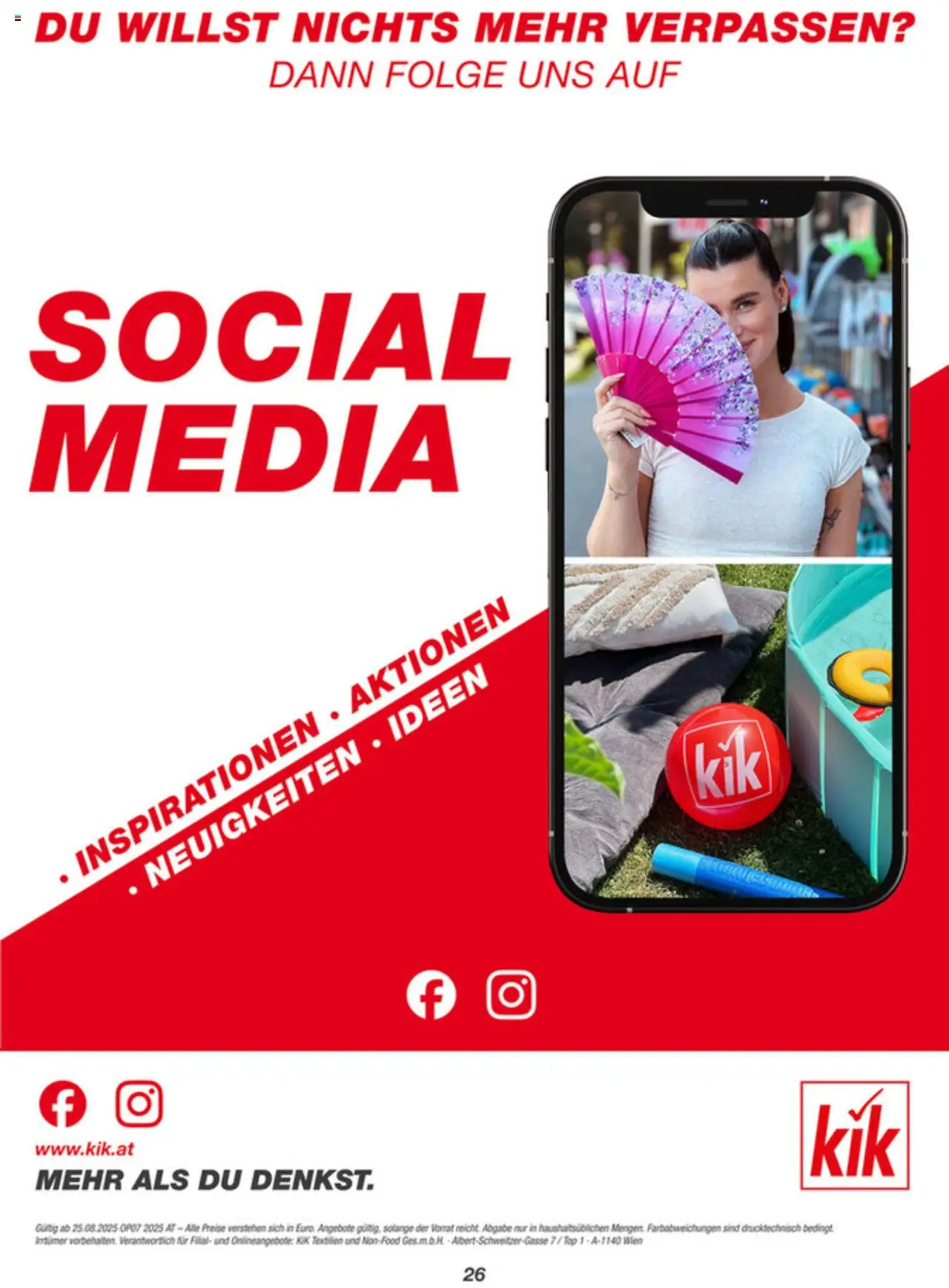 Kik Prospekt aktuell gültig ab 25.08.2025 | Seite: 26