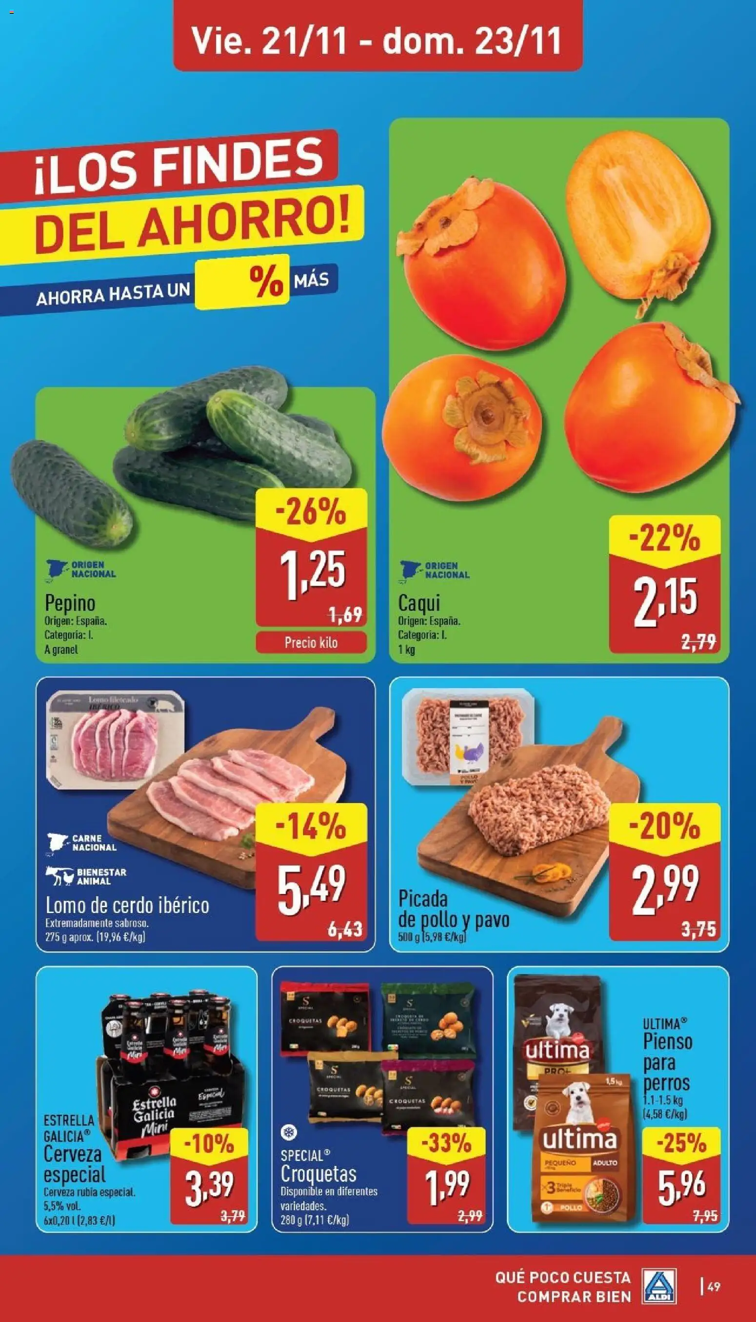 Aldi folleto Península │ válido desde el 17.11.2025 | Página: 49 | Productos: Στιγμιαίος καφές, Cerveza, Cerdo, Croquetas