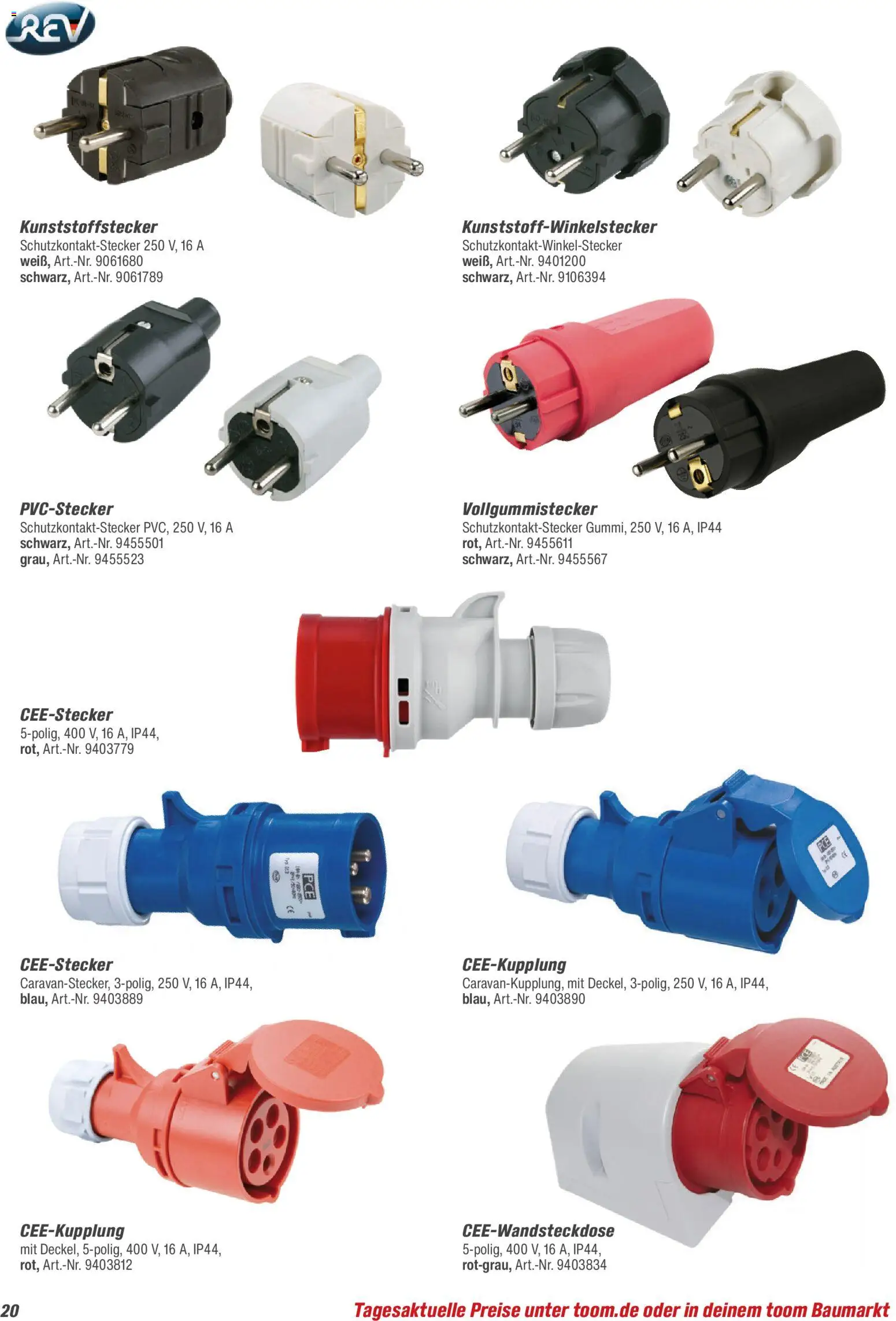 Toom Baumarkt Elektro-Installation 2026 – gültig ab 14.03.2026 | Seite: 20