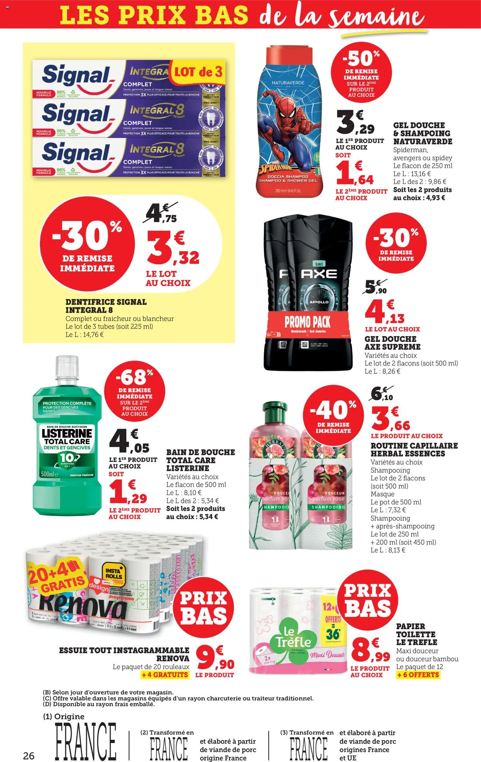 {H1} | Page: 26 | Produits: Parfum, Dentifrice, Viande, Porc