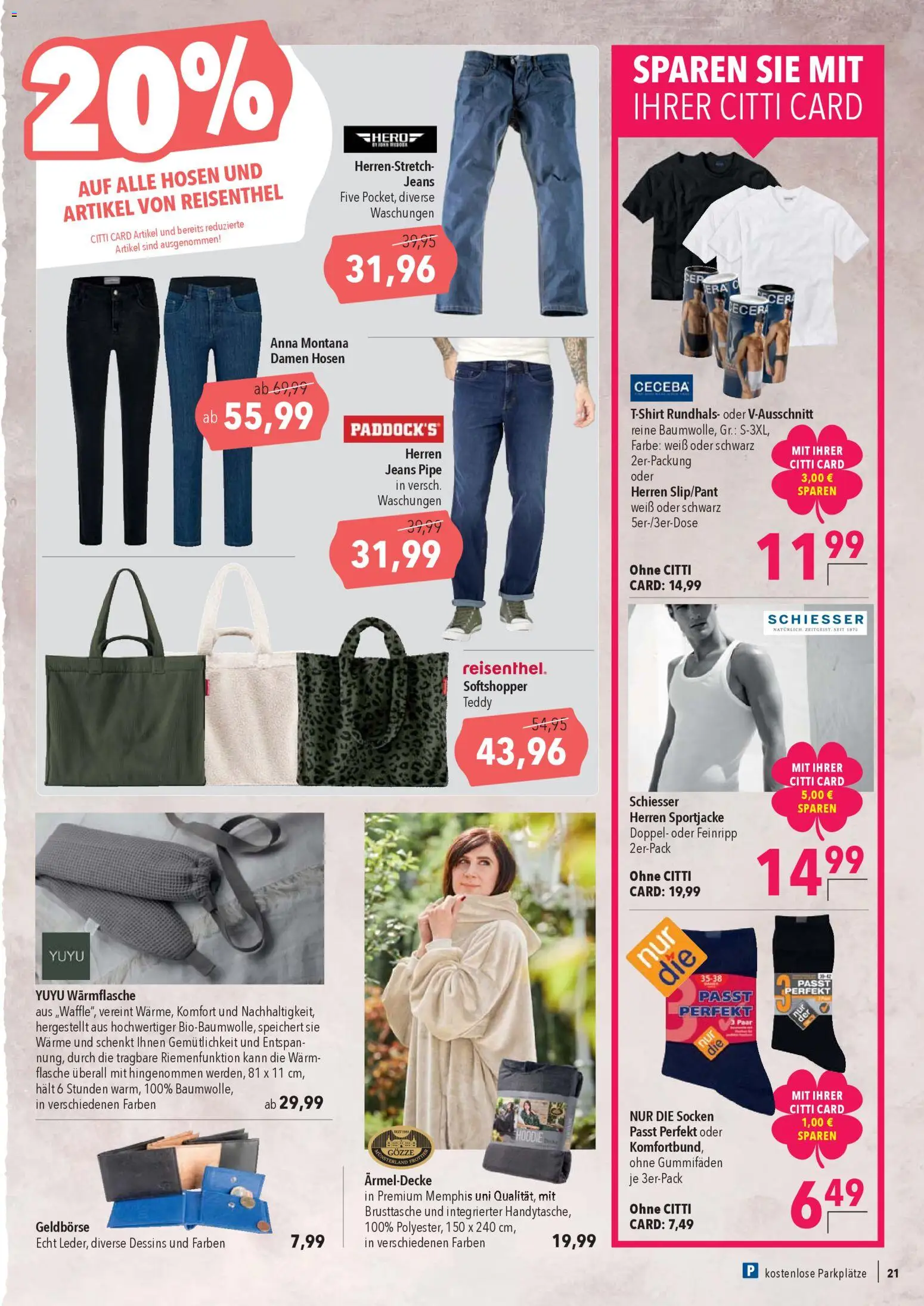 CITTI Markt Prospekt 	 – gültig ab 27.12.2025 | Seite: 23 | Produkte: Socken, Jeans