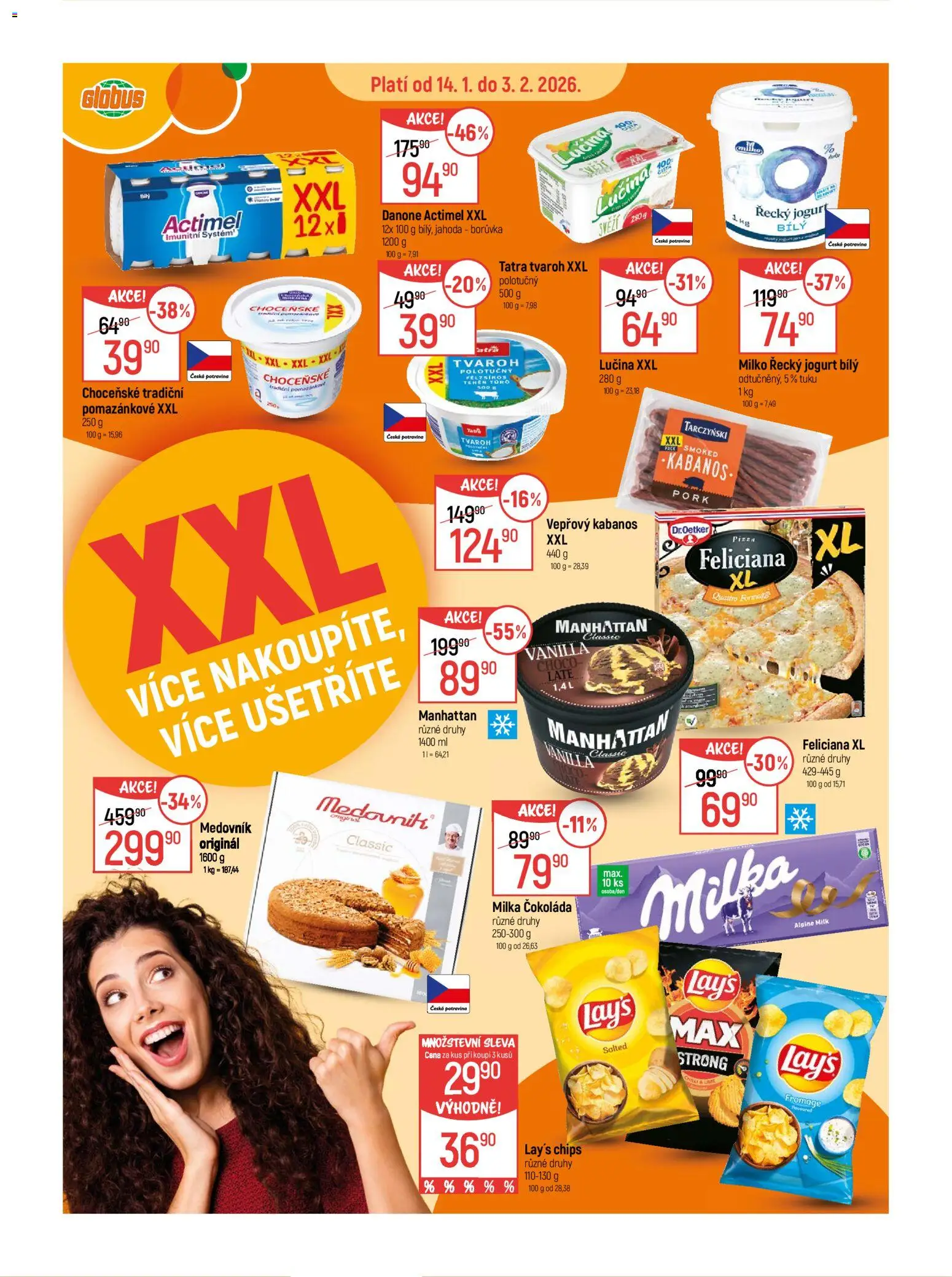 Globus leták - Praha Čakovice od 14.01.2026 | Strana: 9 | Produkty: Jogurt, Čokoláda, Milko řecký jogurt, Tvaroh
