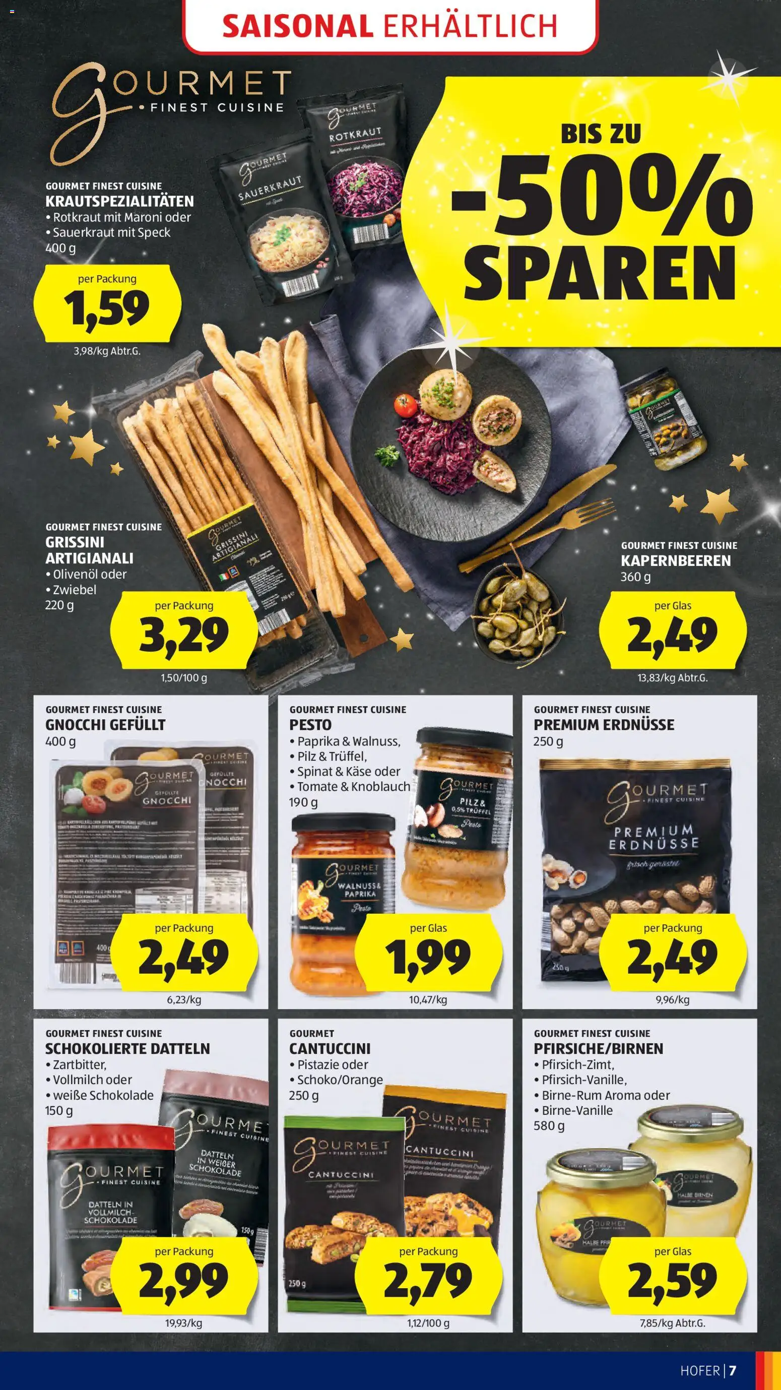 Hofer AT akciós ujság - amely érvényes a következő dátumtól: 12.12.2025 | Oldal: 9 | Termékek: Pesto, Grissini, Gnocchi, Cantuccini