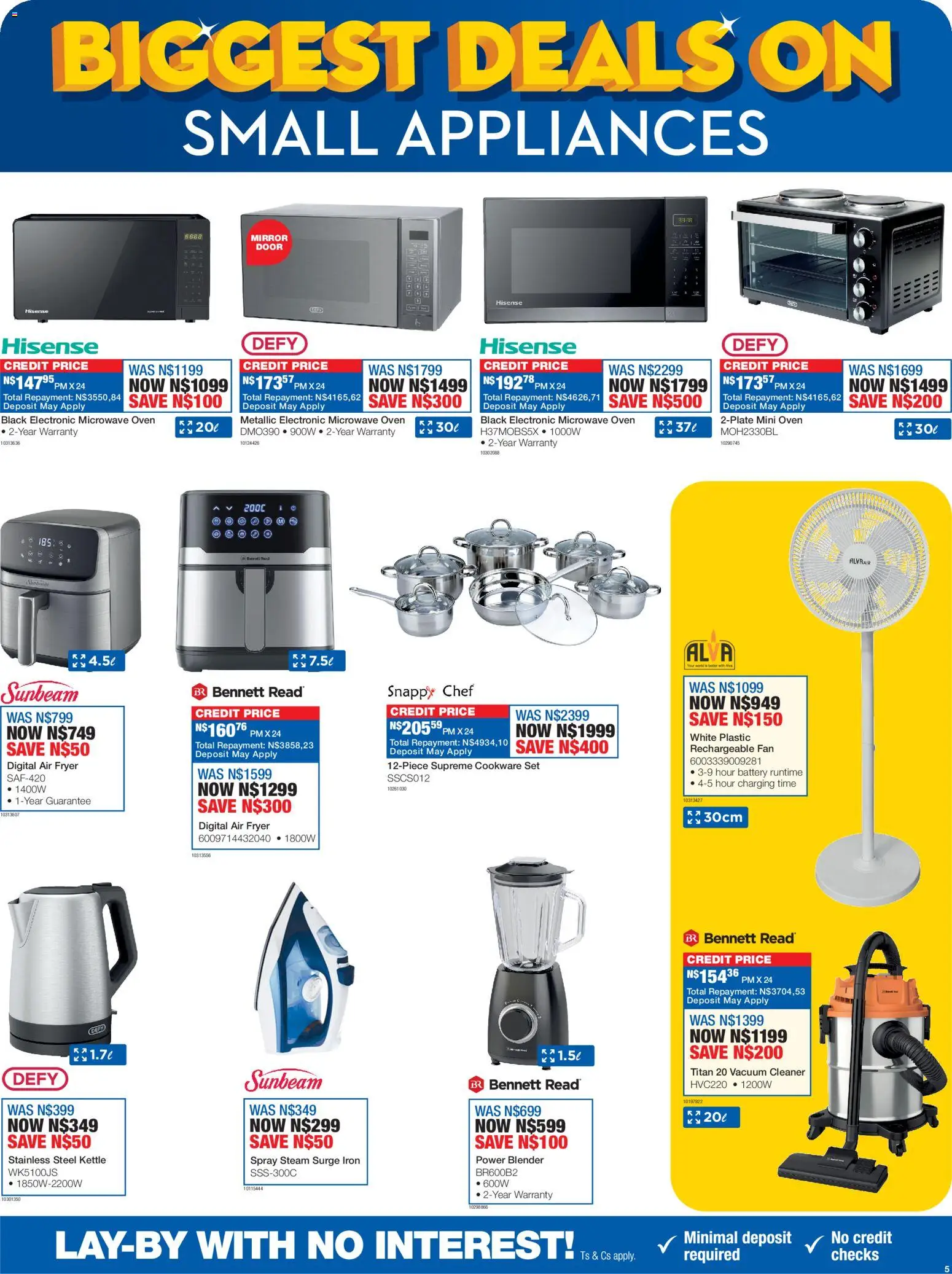 New OK Furniture catalogue – valid from 16.02.2026 | Page: 5 | Products: Microwave oven, Microwave, Blender, Cookware