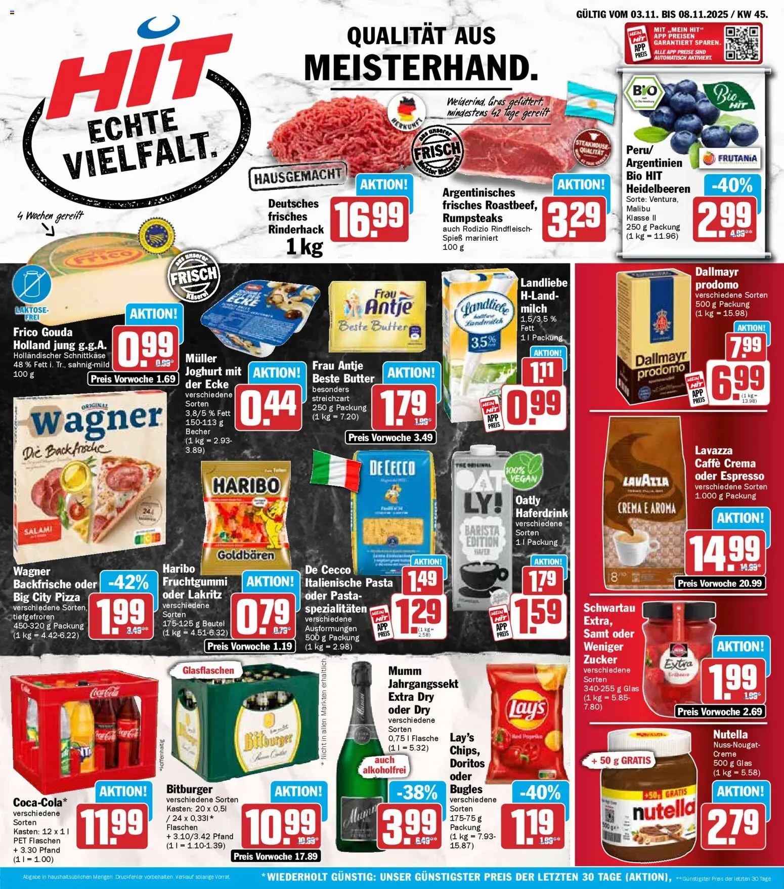 HIT - Rheinland-Pfalz – gültig ab 03.11.2025 | Seite: 1 | Produkte: Haribo, Nutella, Dallmayr, Oatly