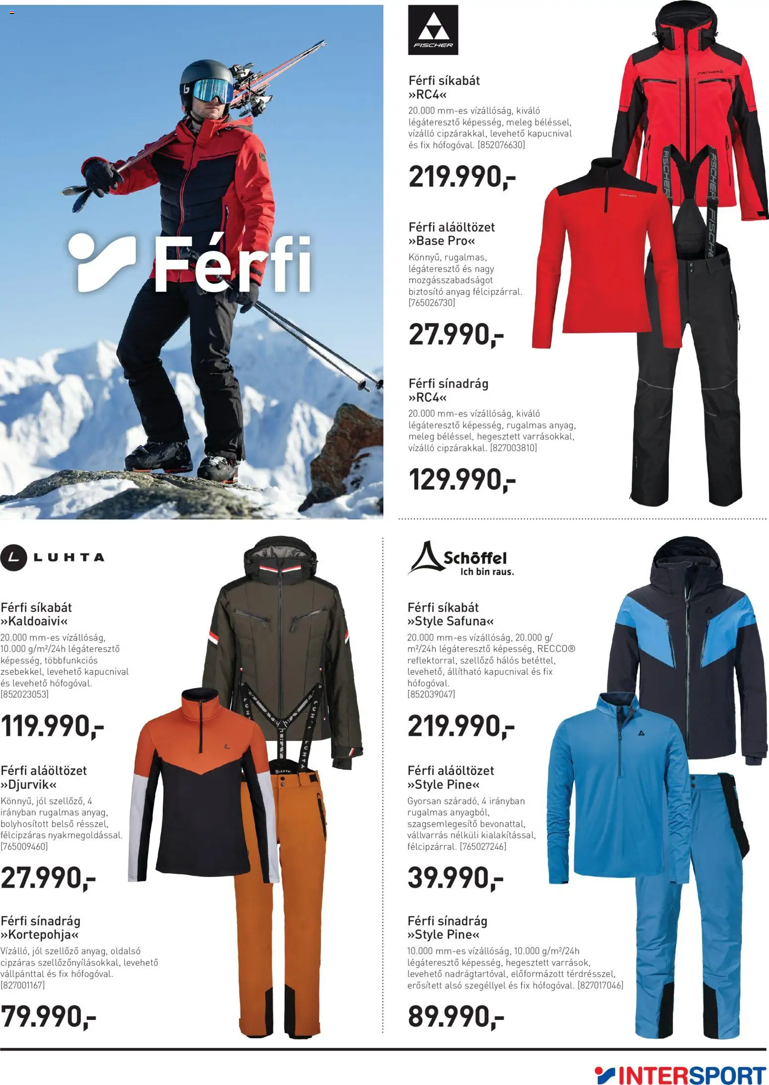 Intersport akciós ujság - amely érvényes a következő dátumtól: 01.12.2025 | Oldal: 5 | Termékek: Aláöltözet, Sínadrág, Síkabát