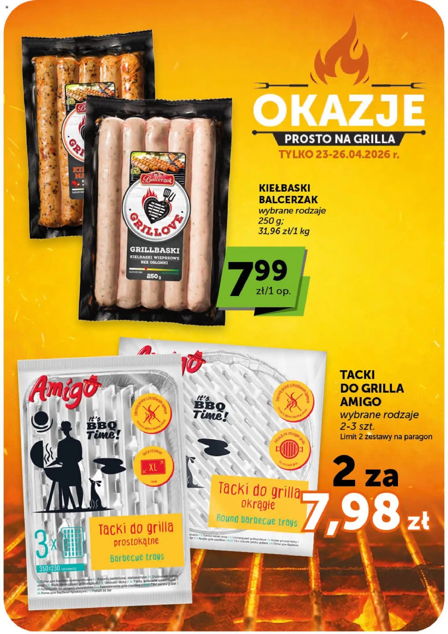 Groszek gazetka - Market od 23.04.2026 | Strona: 8 | Produkty: Kiełbaski