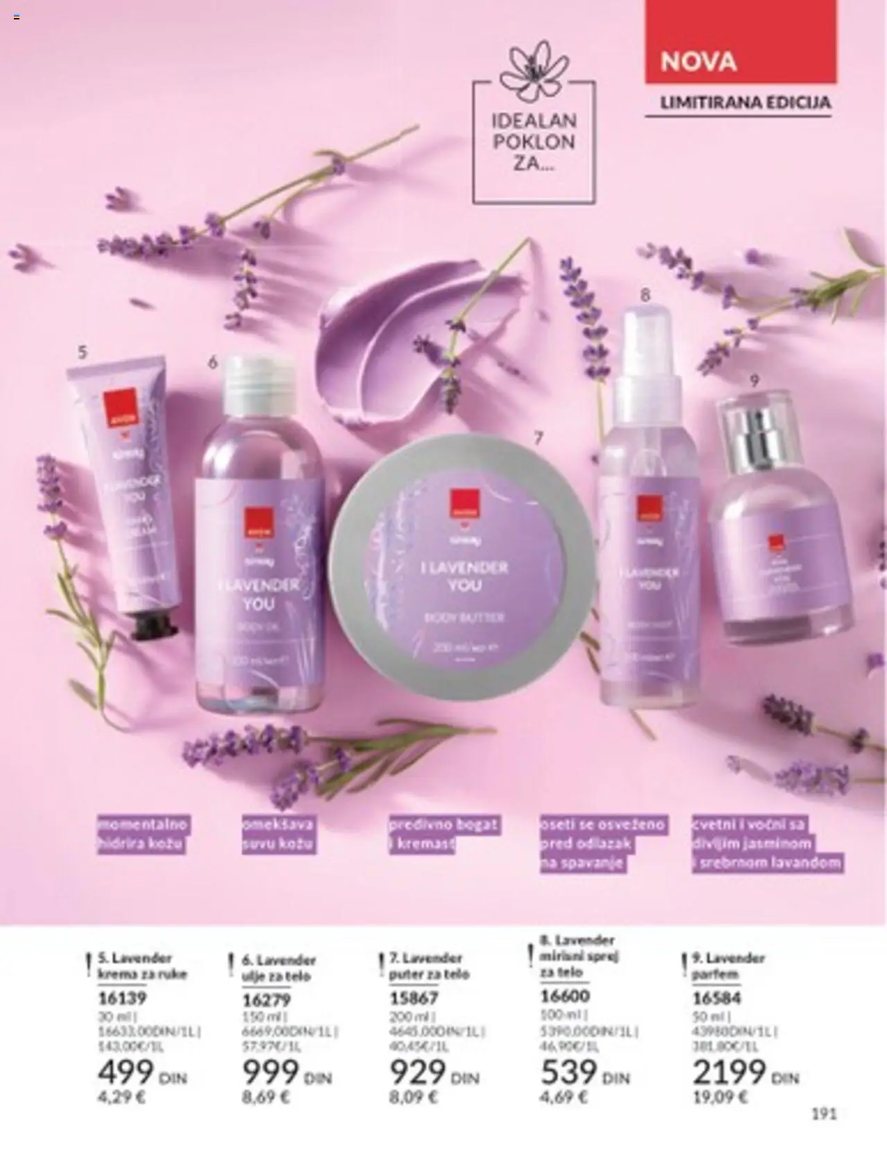 AVON katalog - važi od 01.08.2025 | Strana: 191 | Proizvode: Parfem, Puter, Krema, Krema za ruke