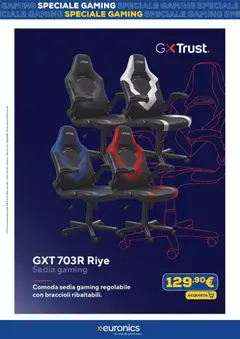 Anteprima del volantino Euronics Gaming catalogo valido a partire dal 02.12.2025 | Pagina: 16 | Prodotti: Braccioli, Sedia