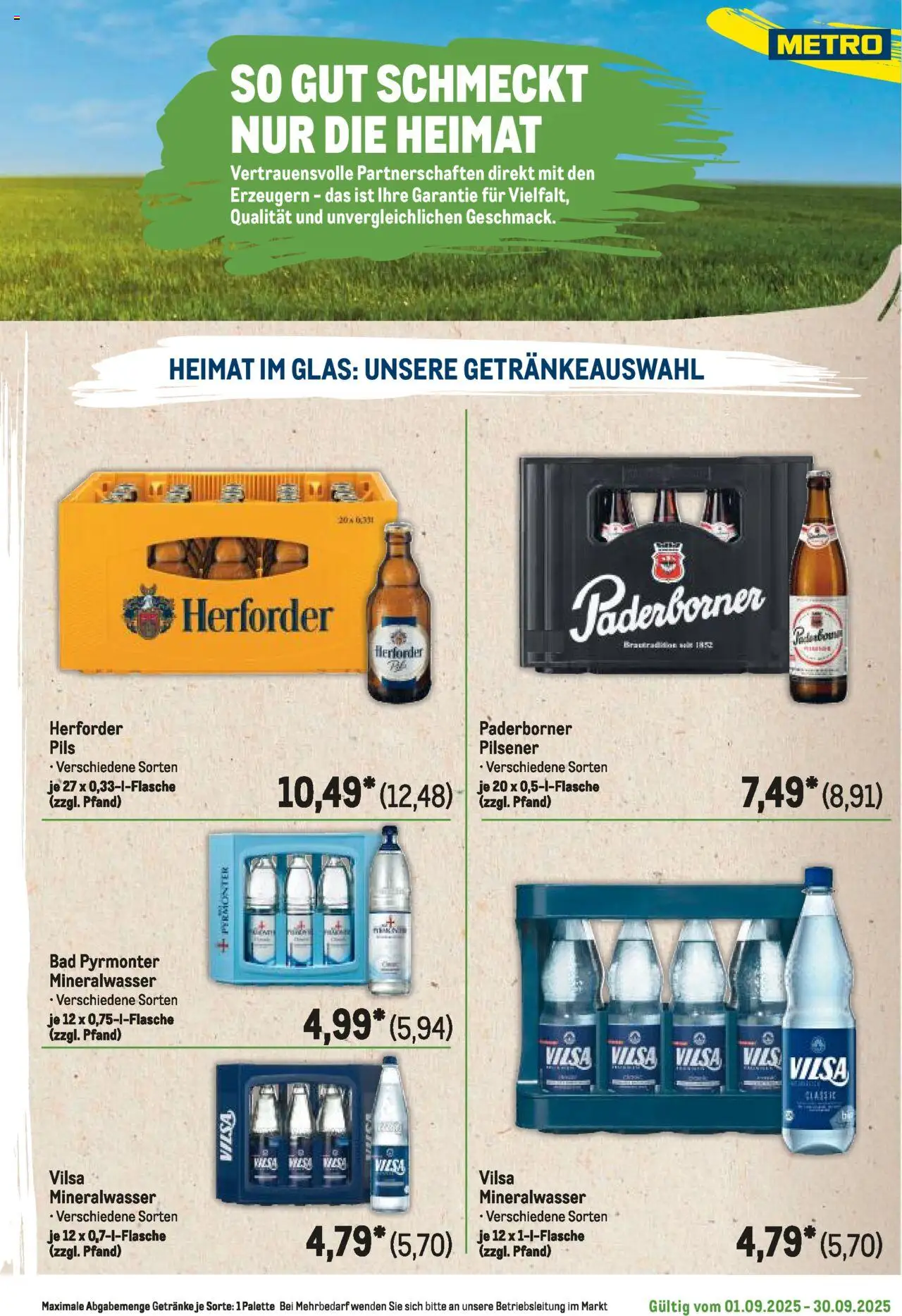 Metro Regionaler Flyer - gültig ab dem 01.09.2025 | Seite: 19 | Produkte: Bad, Pils, Mineralwasser