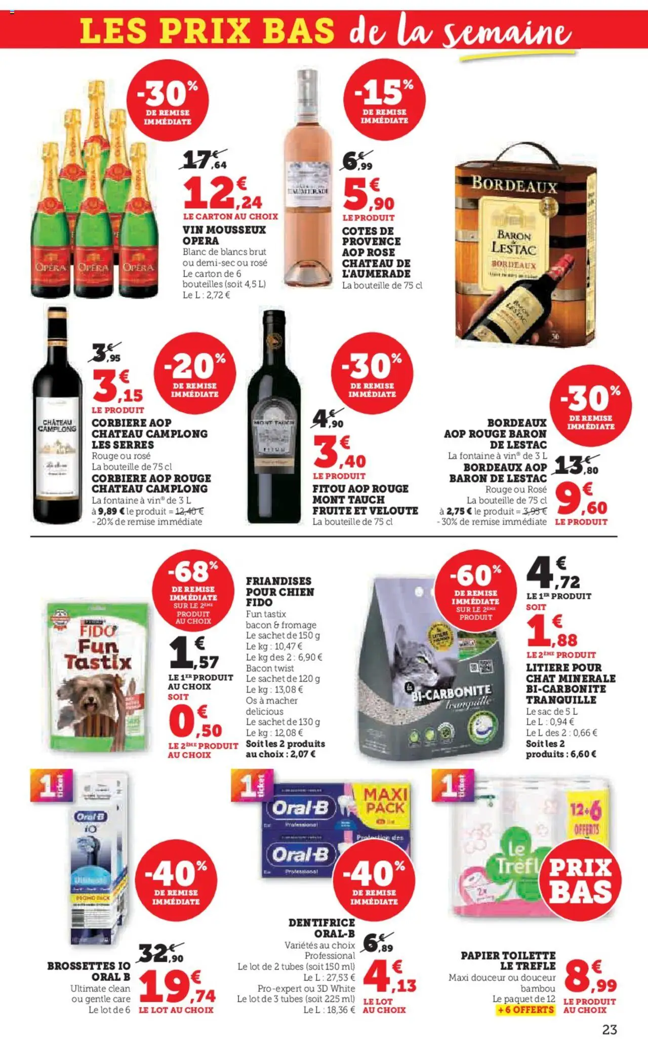  | Page: 23 | Produits: Vin mousseux, Sac, Papier toilette, Mousseux