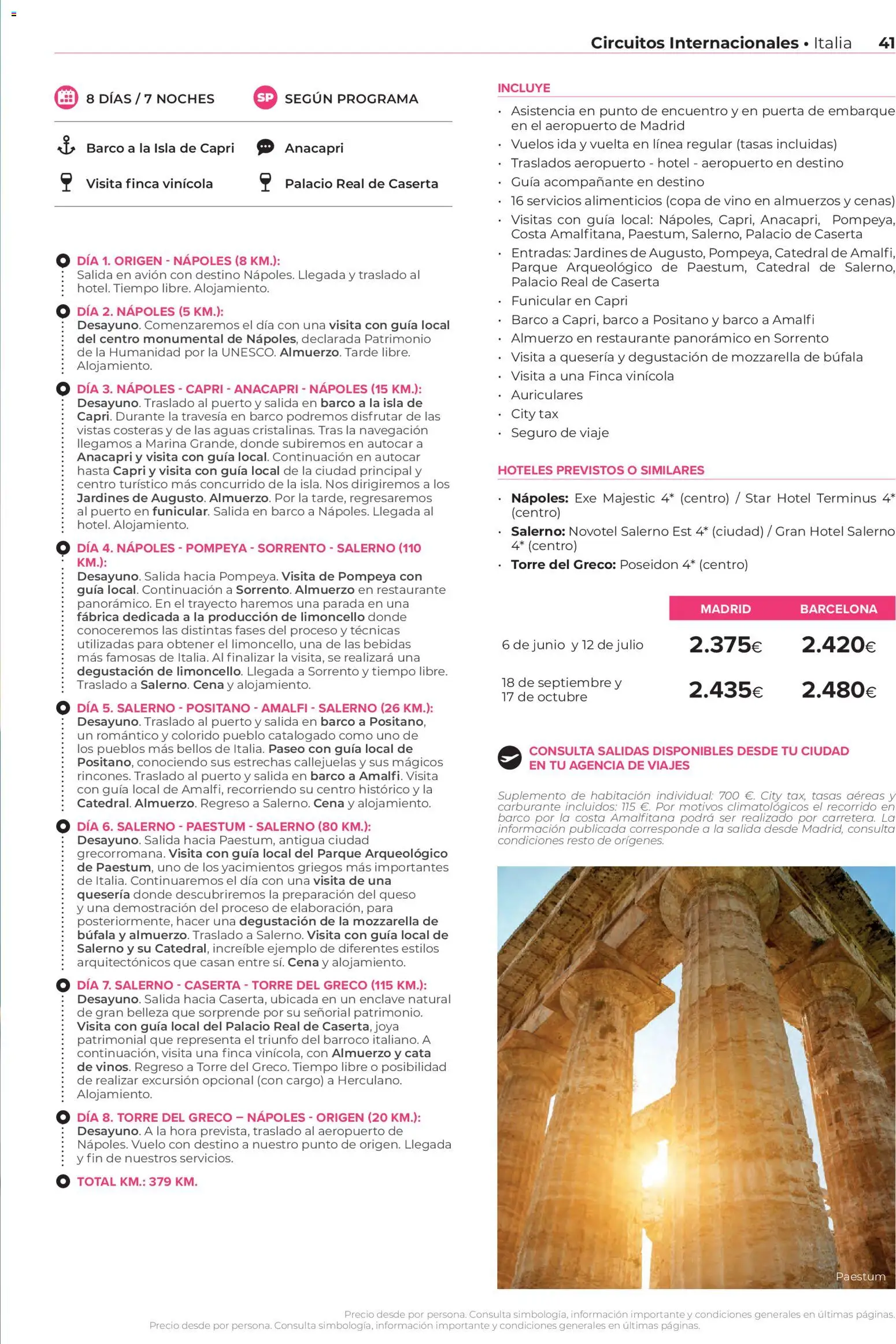 Viajes El Corte Inglés Circuitos exclusivos │ válido desde el 28.03.2026 | Página: 41 | Productos: Queso, Vino, Auriculares, Navegación