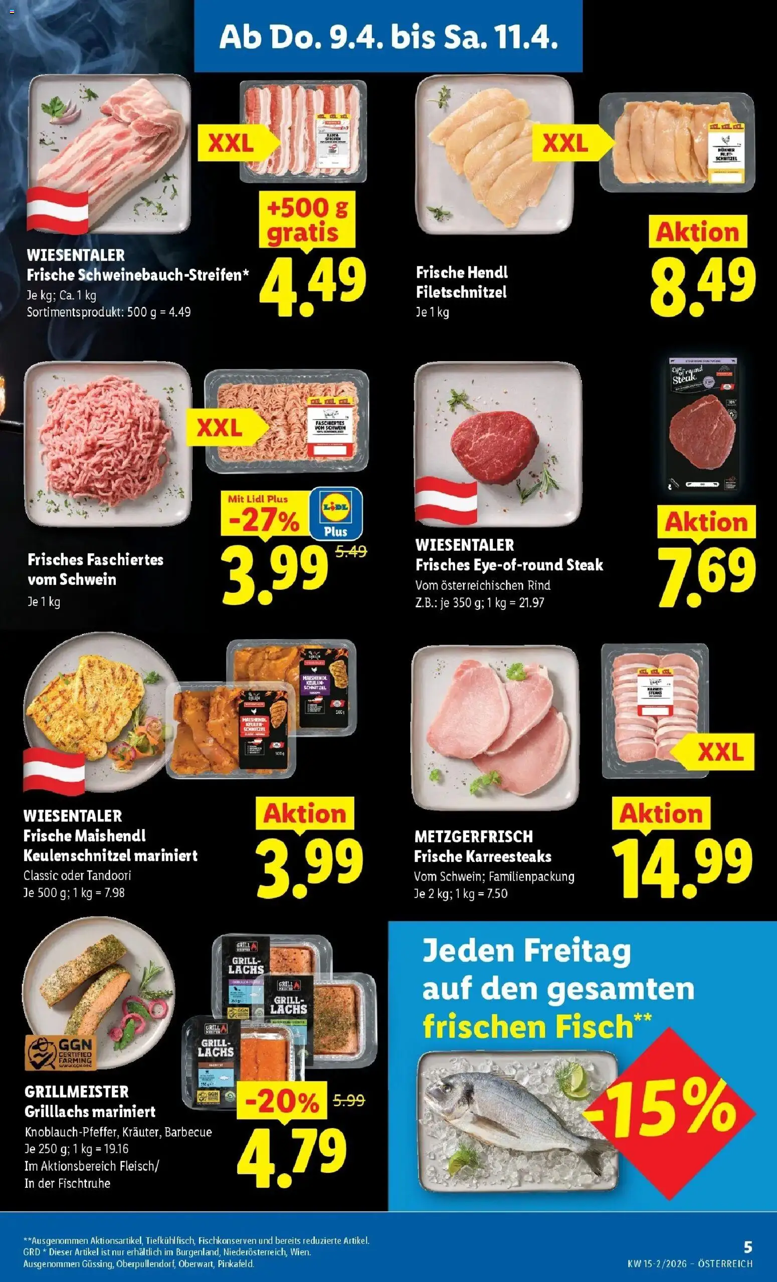 Lidl Flugblatt - Wien, Langenzersdorf, Zwettl gültig ab 08.04.2026 | Seite: 7 | Produkte: Grill, Fisch