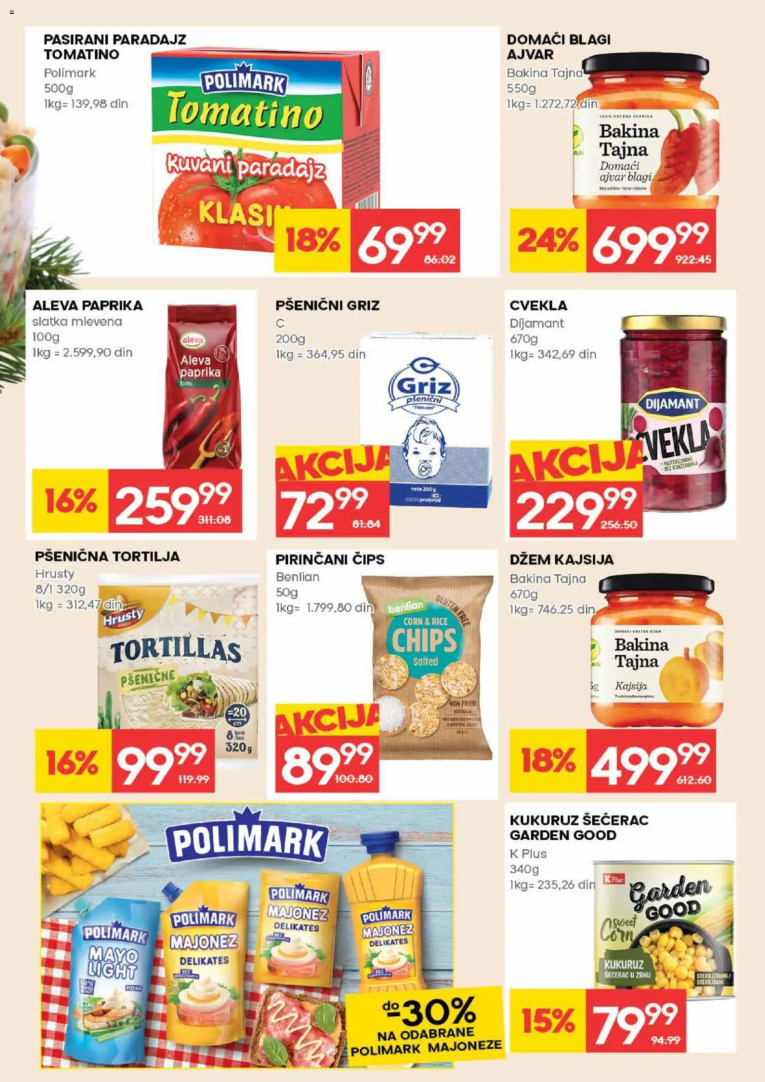 Idea katalog - važi od 26.02.2026 | Strana: 17 | Proizvode: Tortilja, Kajsija, Kukuruz, Pšenični griz