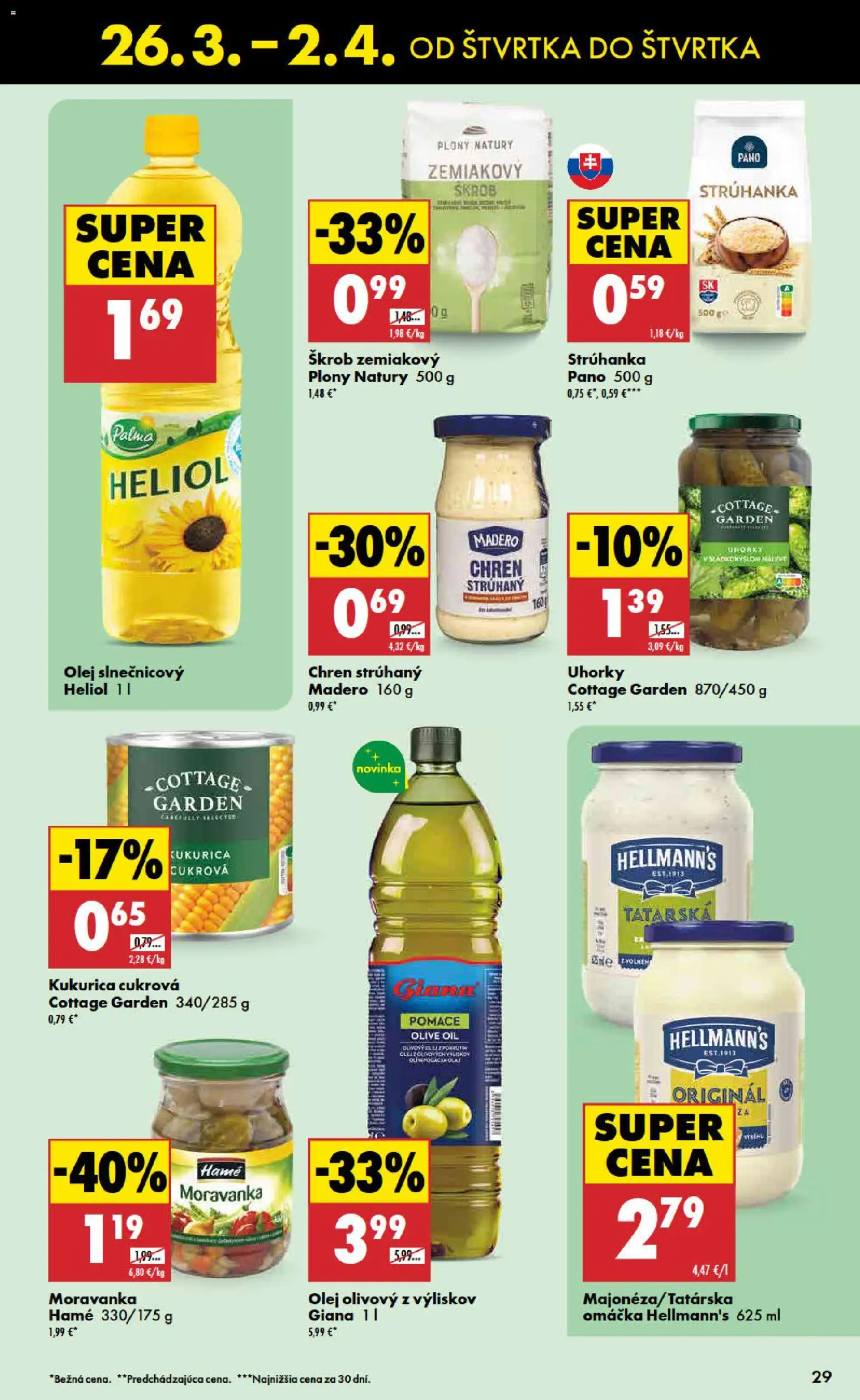 Nové Biedronka akcie – leták je platný od 26.03.2026 | Strana: 29 | Produkty: Chren, Olej, Kukurica, Uhorky