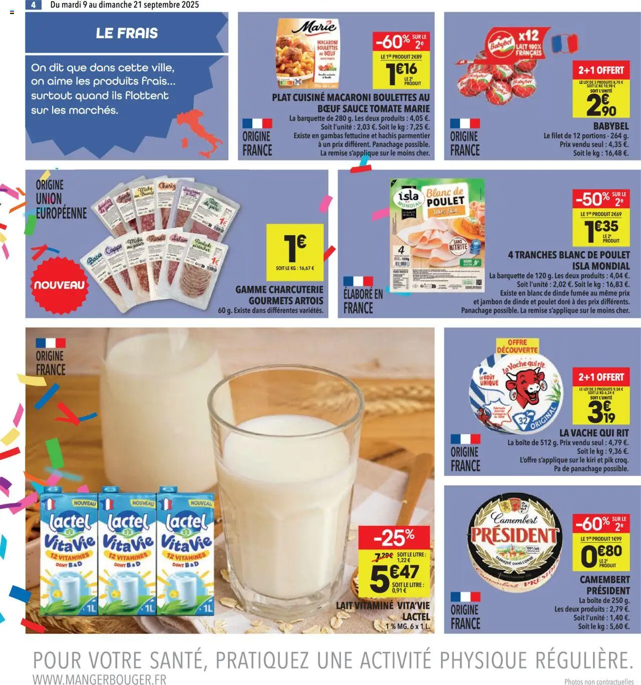 | Page: 4 | Produits: Lait, Jambon, Camembert