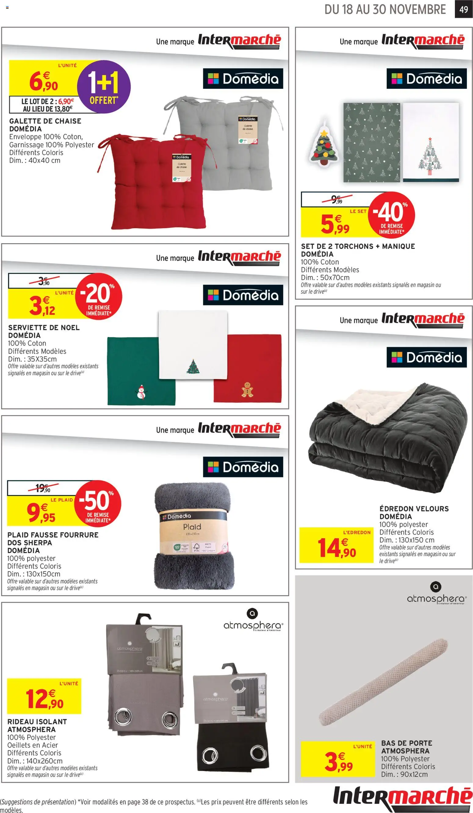 {H1} | Page: 49 | Produits: Coton, Enveloppe, Porte, Galette de chaise