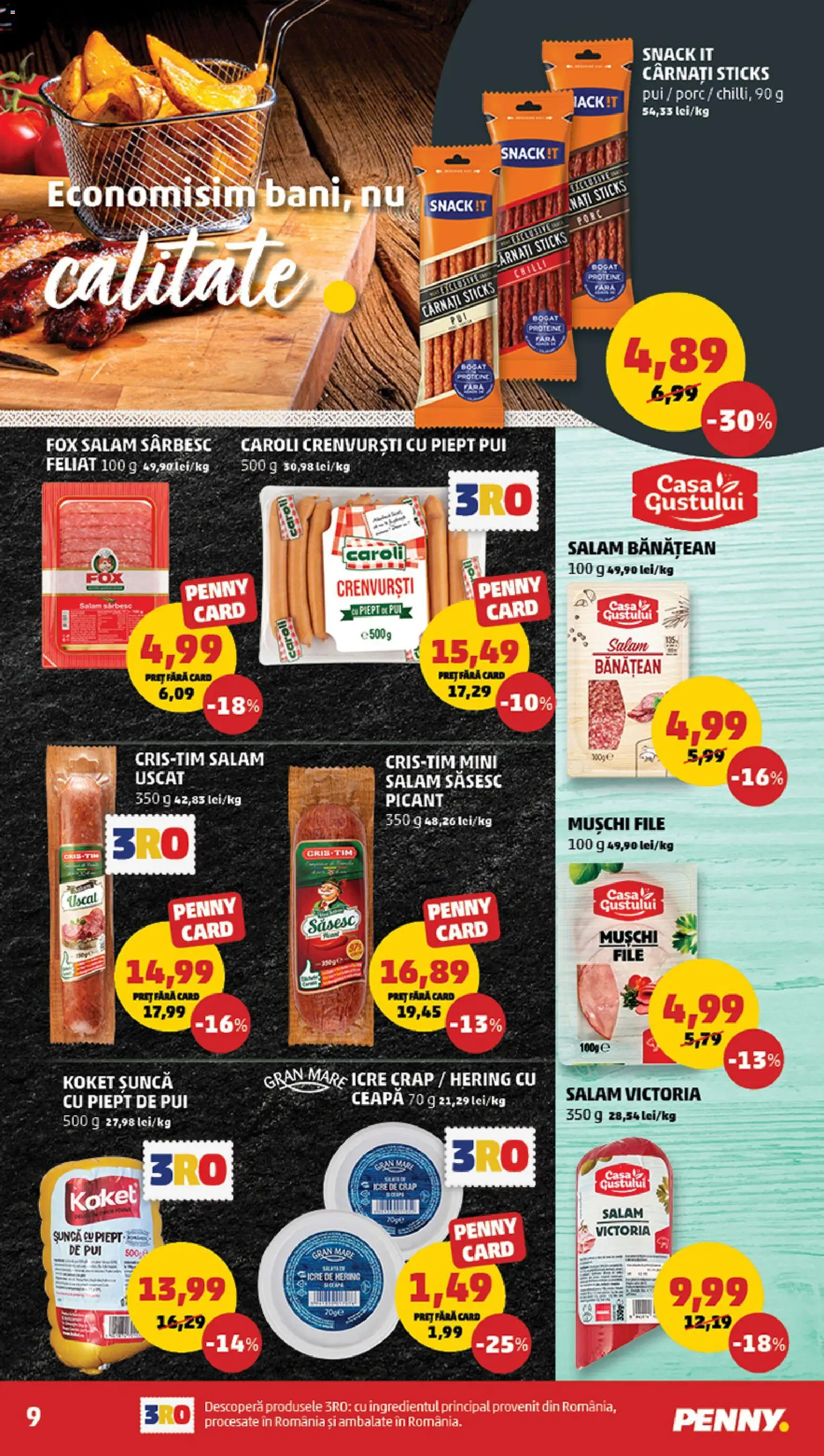 Noul catalog PENNY – valabil de la 14.01.2026 | Pagină: 9 | Produse: Masaüstü kılıfı, Hacıyatmaz Kedi Oyuncağı, Crenvurști, Cârnați