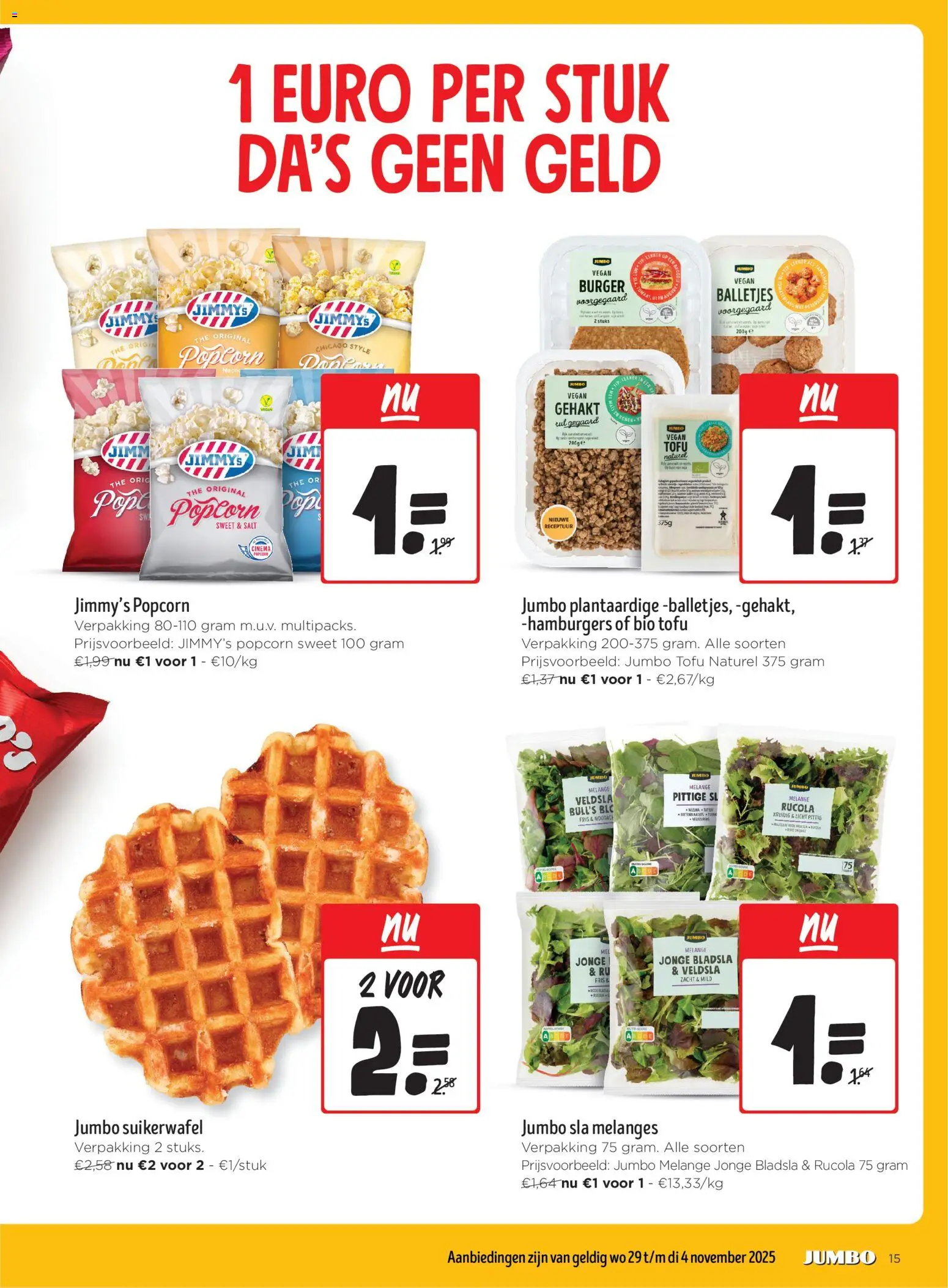 {H1} | Pagina: 15 | Producten: Maïs, Fehér kolbász, Sla, Rucola