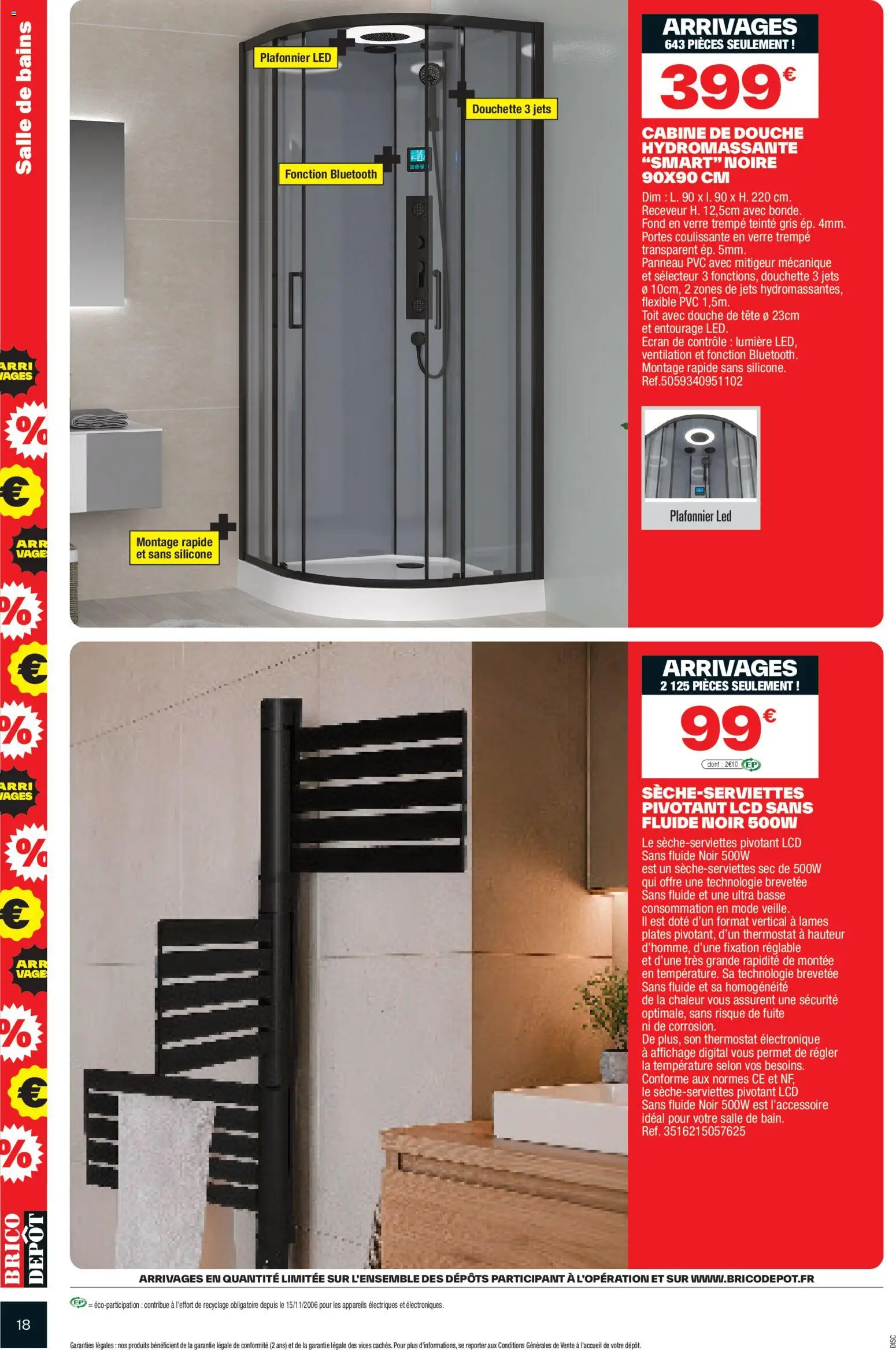 {H1} | Page: 18 | Produits: Plafonnier, Portes, Douche