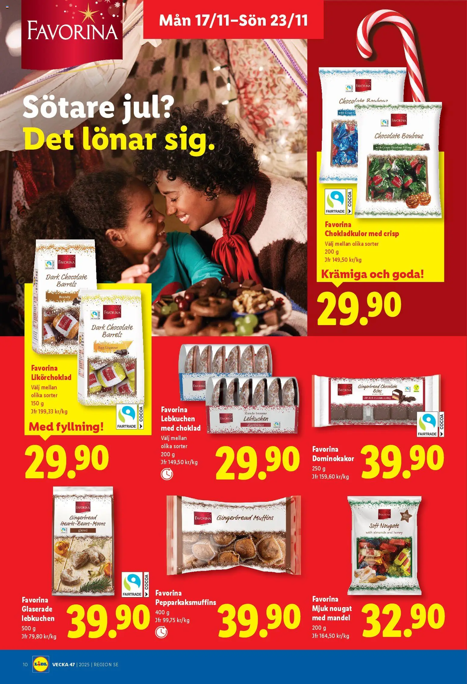 Lidl reklamblad aktuell från 17.11.2025 | Sida: 10 | Produkter: Choklad