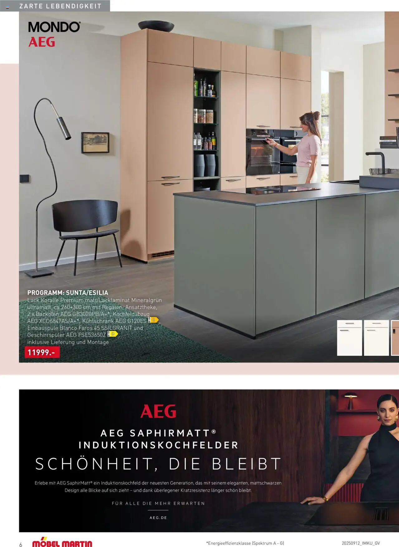 Möbel Martin Meine Küche 2025 – gültig ab 15.09.2025 | Seite: 6 | Produkte: AEG, Geschirrspüler, Kühlschrank, Backofen
