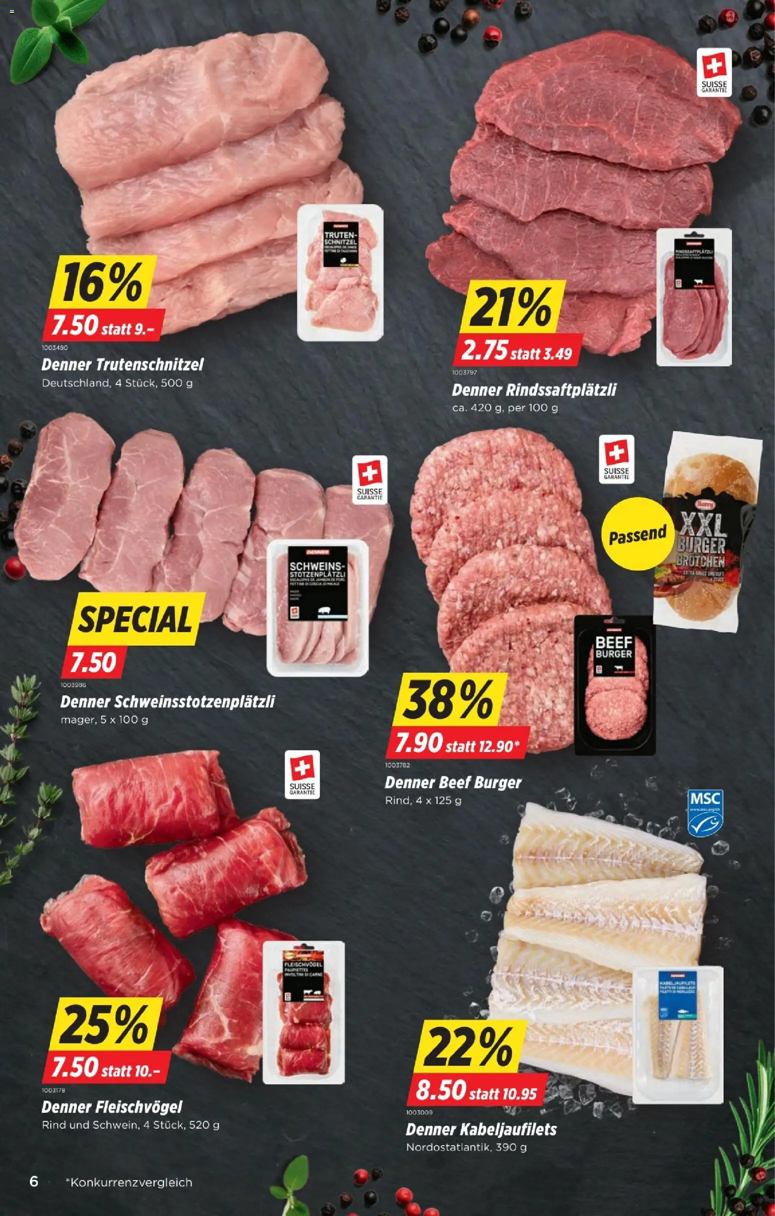 Denner aktionen – gültig ab 05.03.2026 | Seite: 6 | Produkte: Burger